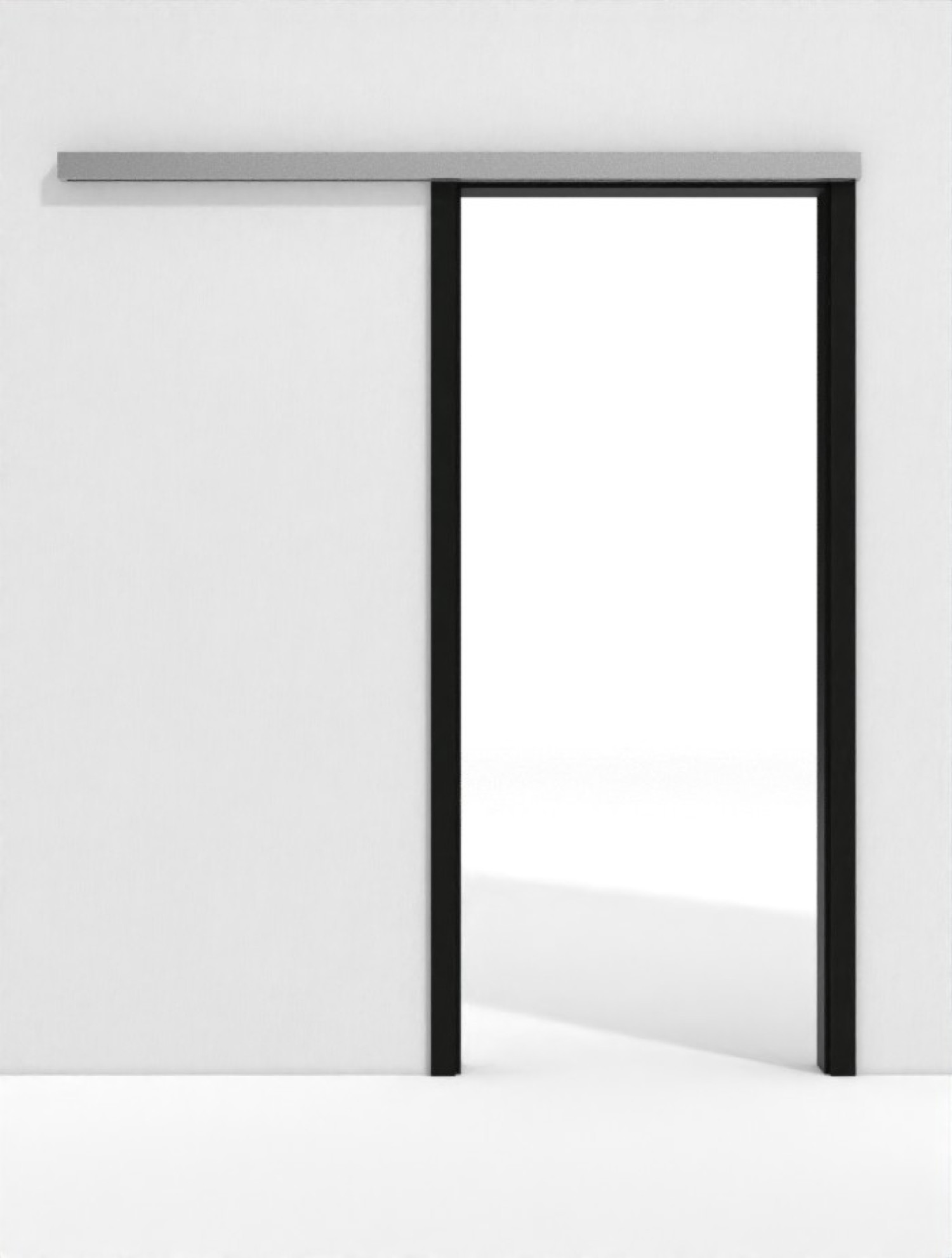 GARANT Line-Schiebetürsystem vor der Wand laufend 0901-60 Black Resopal