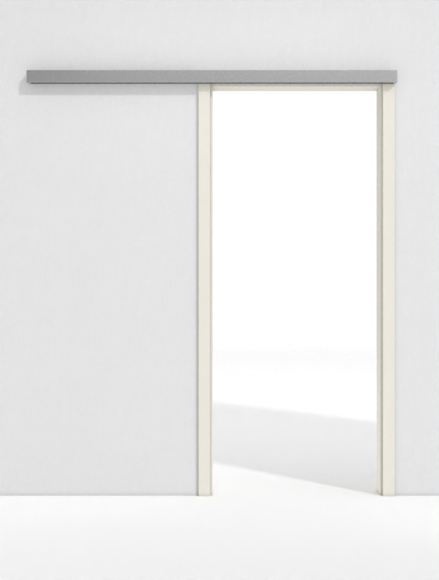GARANT Line-Schiebetürsystem vor der Wand laufend Weißlack 9010 GCK08