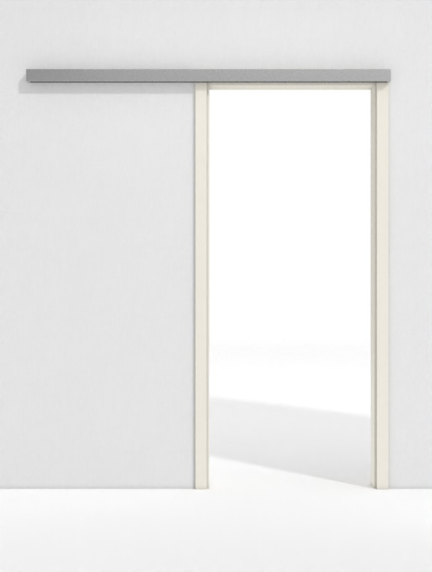 GARANT Line-Schiebetürsystem vor der Wand laufend Weißlack 9010 GHK08