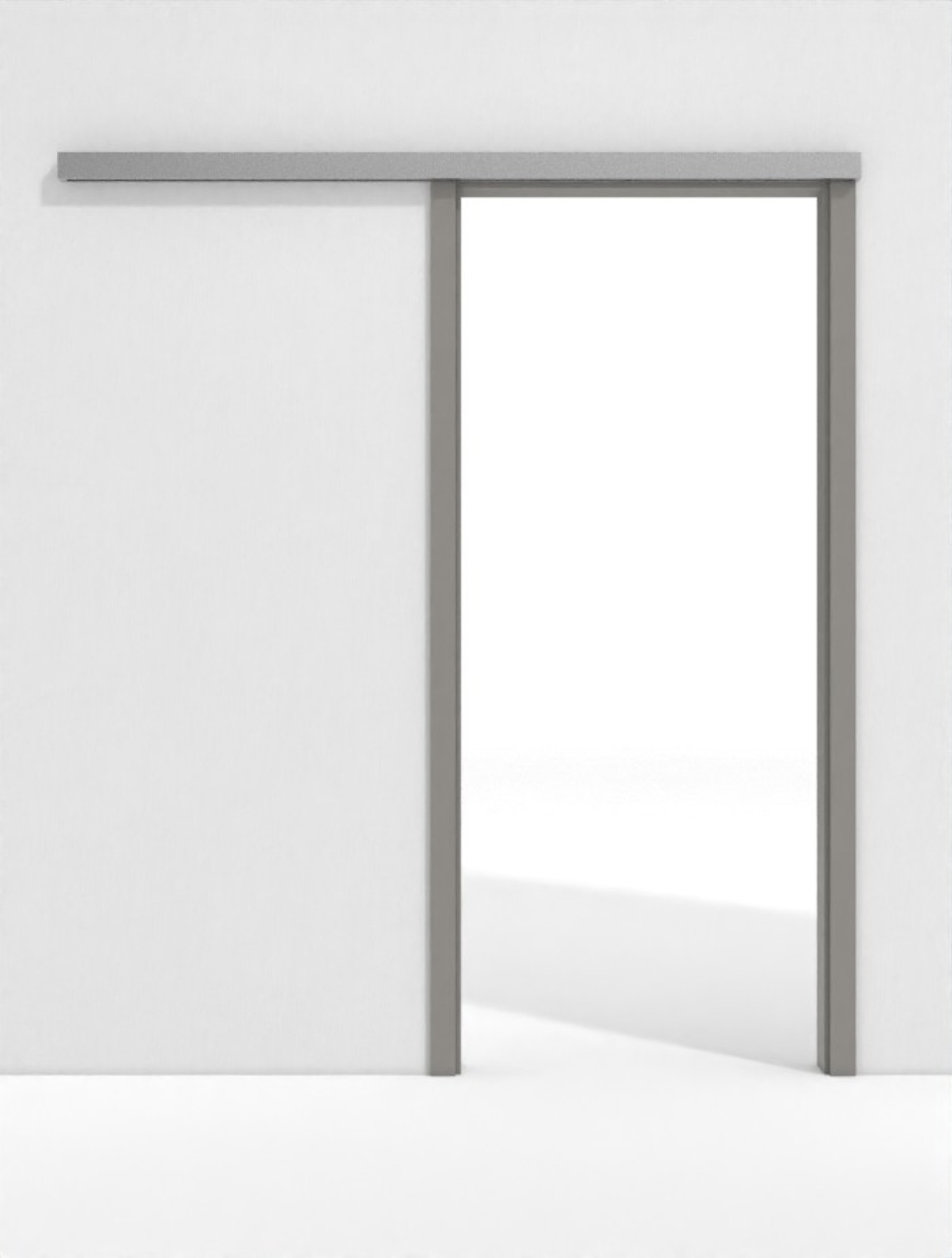 GARANT Line-Schiebetürsystem vor der Wand laufend U12115SD Platingrau GHK08