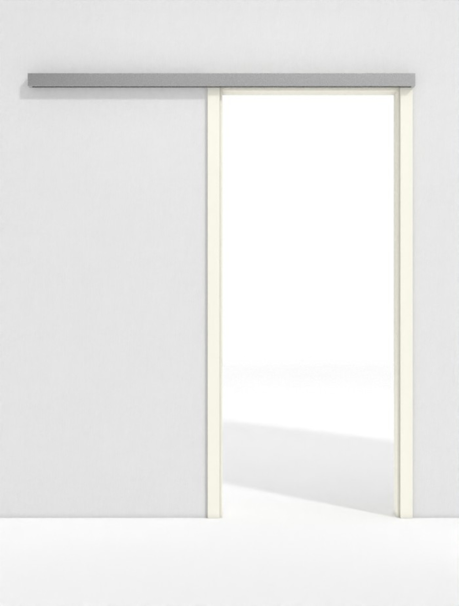 GARANT Line-Schiebetürsystem vor der Wand laufend W980ST15 Platinweiß GHK08