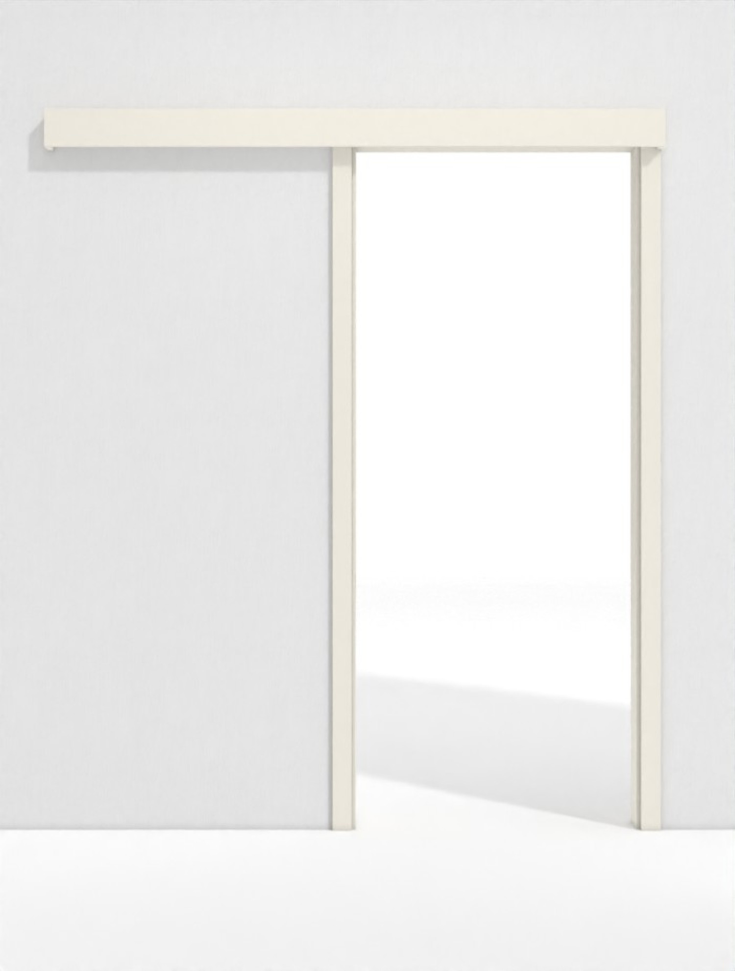 GARANT Schiebetürsystem vor der Wand laufend Weißlack 9010