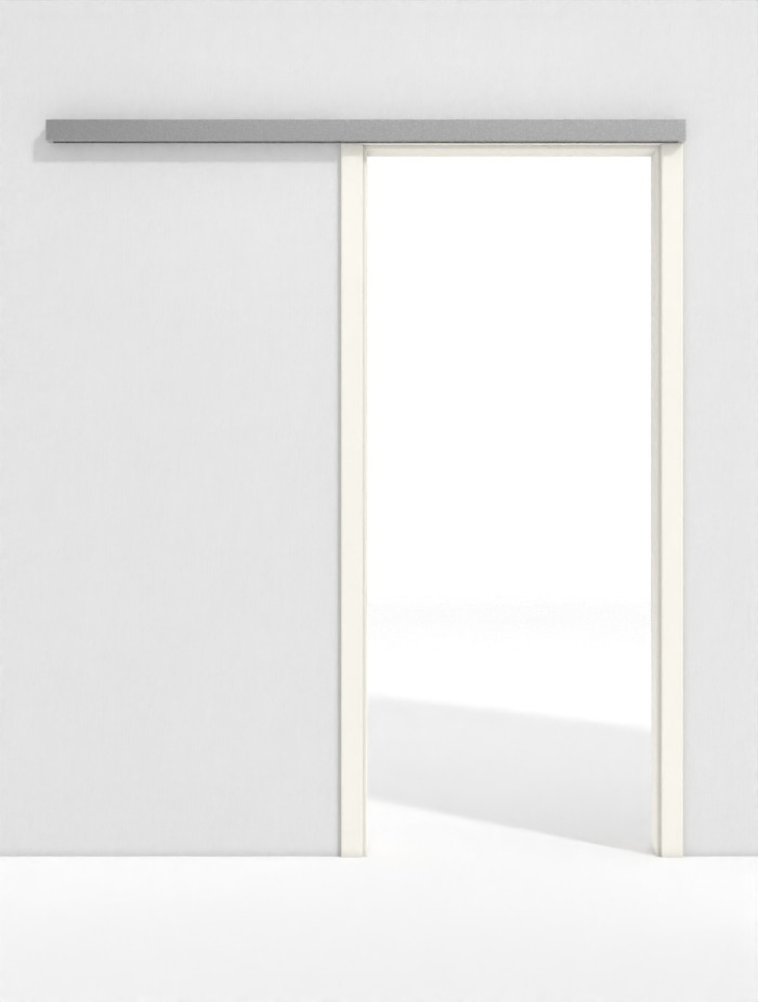 GARANT Line-Schiebetürsystem vor der Wand laufend Pearl White CePaL