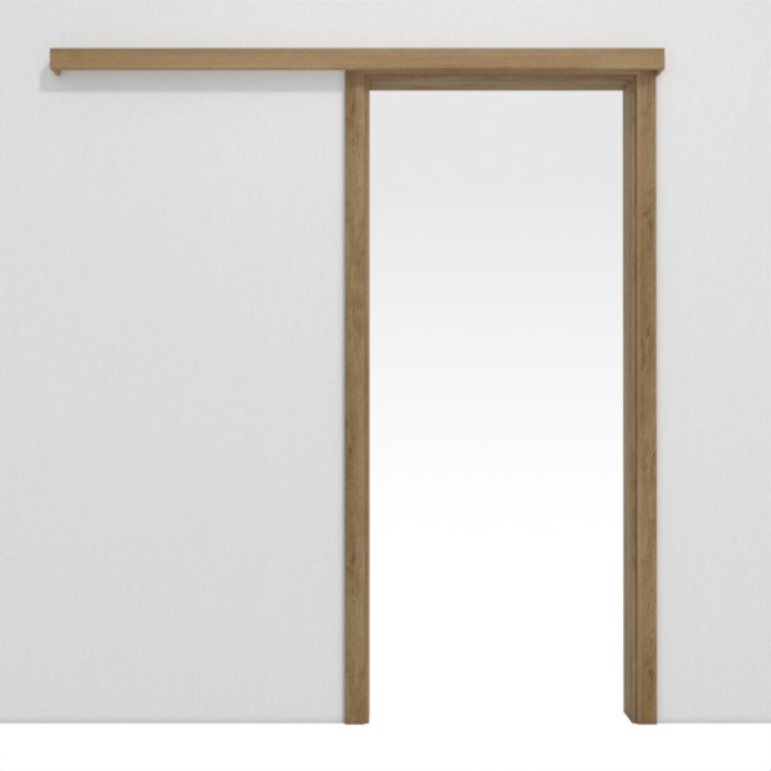 HÖRMANN Schiebetürsystem vor der Wand laufend Natureiche Duradecor mit Zarge