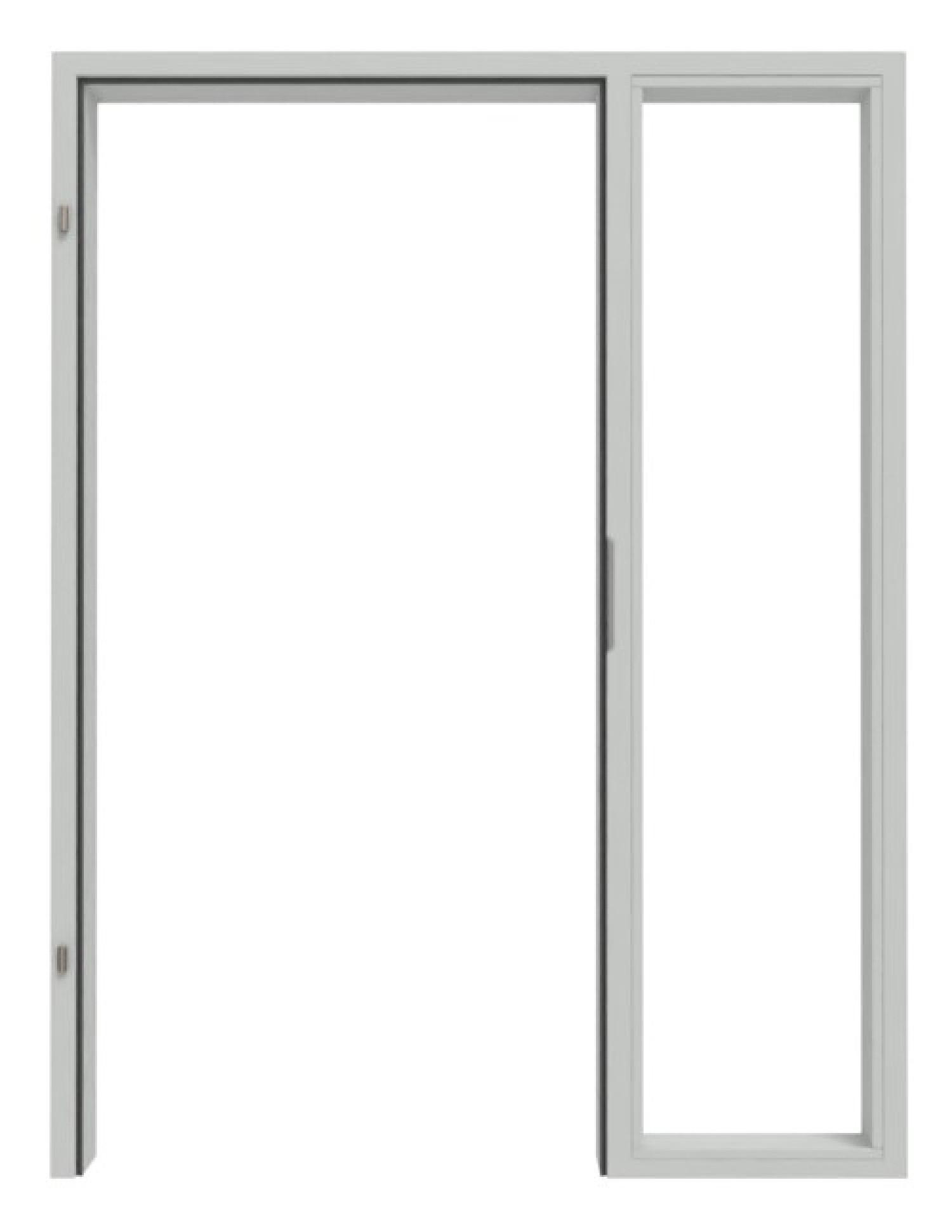 HÖRMANN Umfassungszarge Stahl zweischalig mit Seitenteil für alle Wandtypen