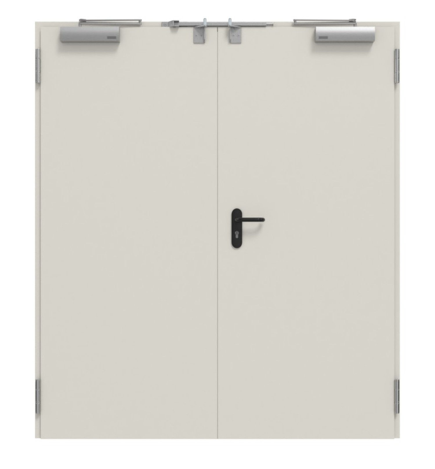 TECKENTRUP Außentür-Set 2-flg. Stahl mit Feuerschutzfunktion EI2 90-C5-SA 62-2 inkl. Eck- und Ergänzungszarge
