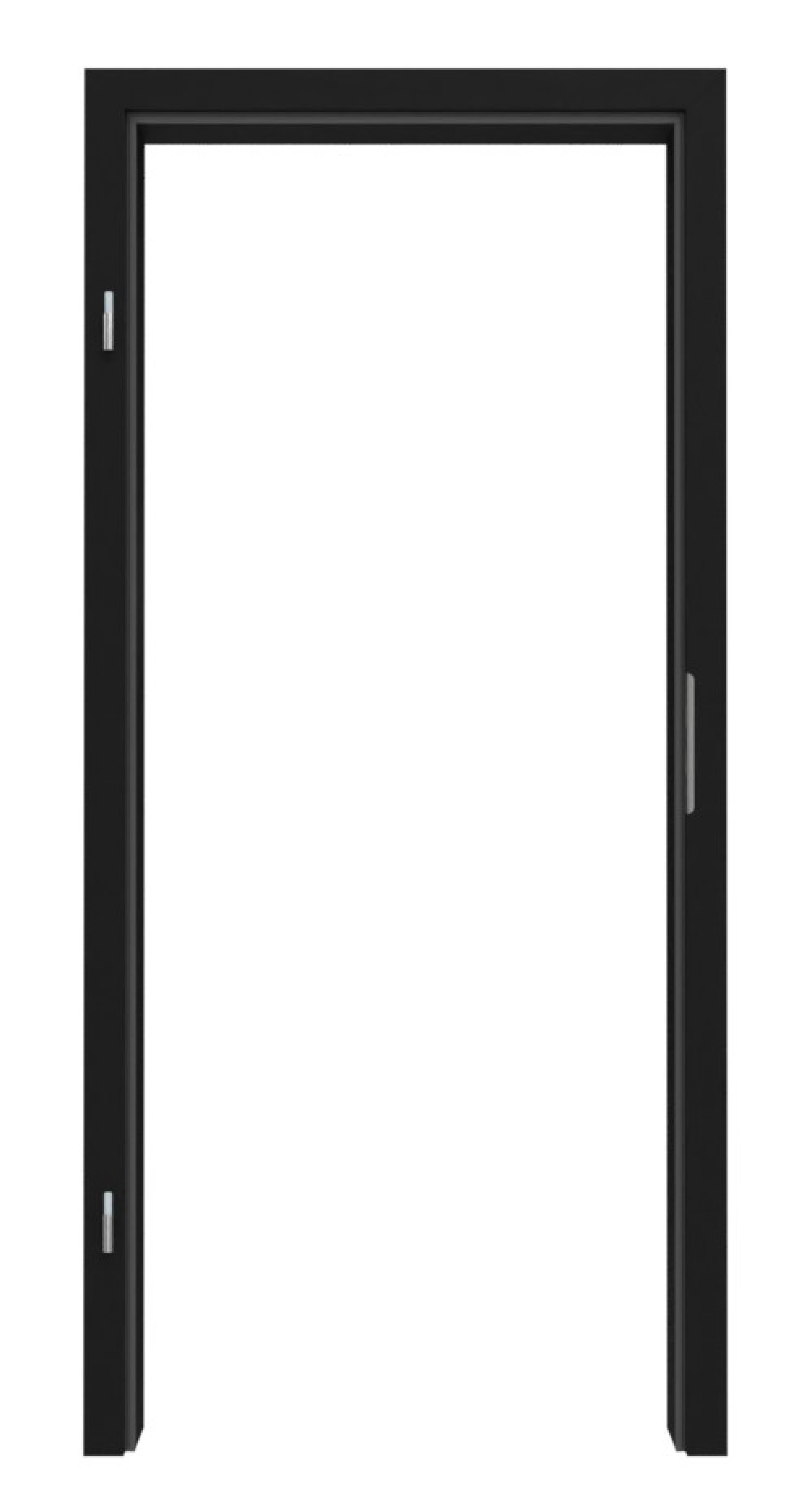 HÖRMANN Zarge Schwarz RAL 9005 Mattlack mit eckiger Kante