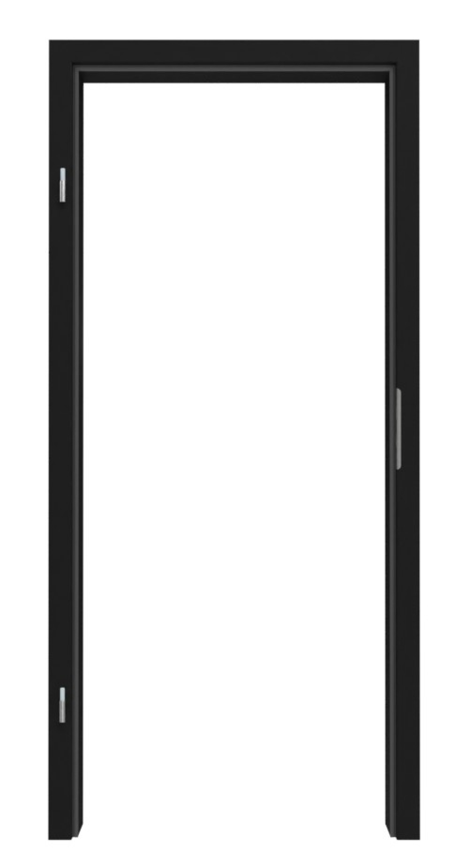 HÖRMANN Zarge Schwarz RAL 9005 Mattlack mit runder Kante
