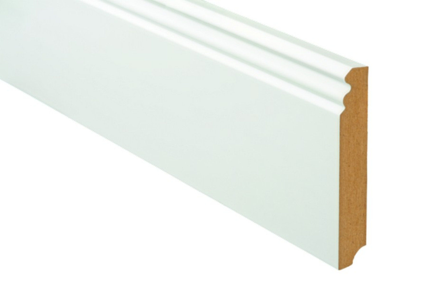 Ansicht von Sockelleiste Typ P120 Kristallweiß (18 x 120 x 2600 mm) - ter Hürne