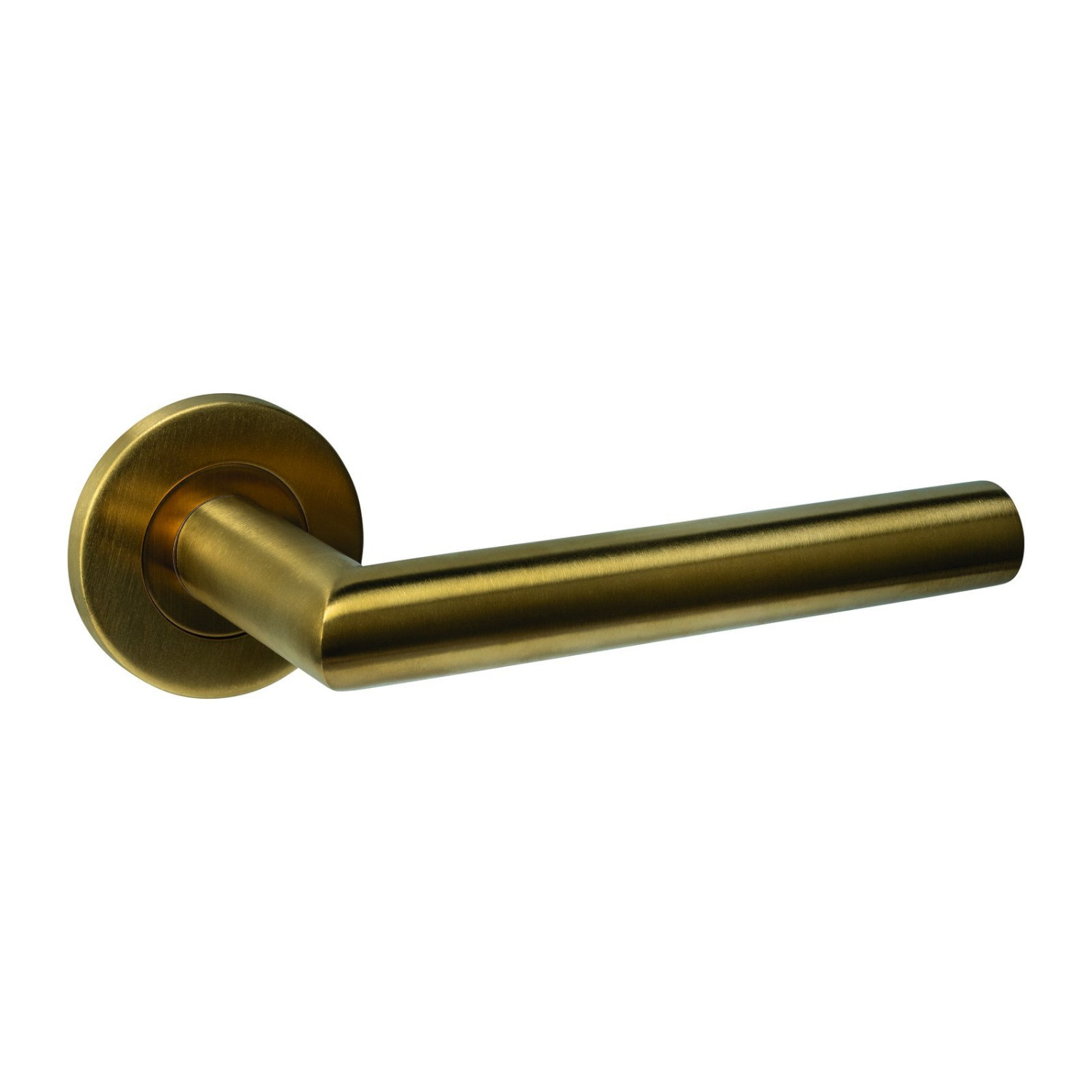 INTERSTEEL Türgriff Q 01 Messing matt mit Rundrosette