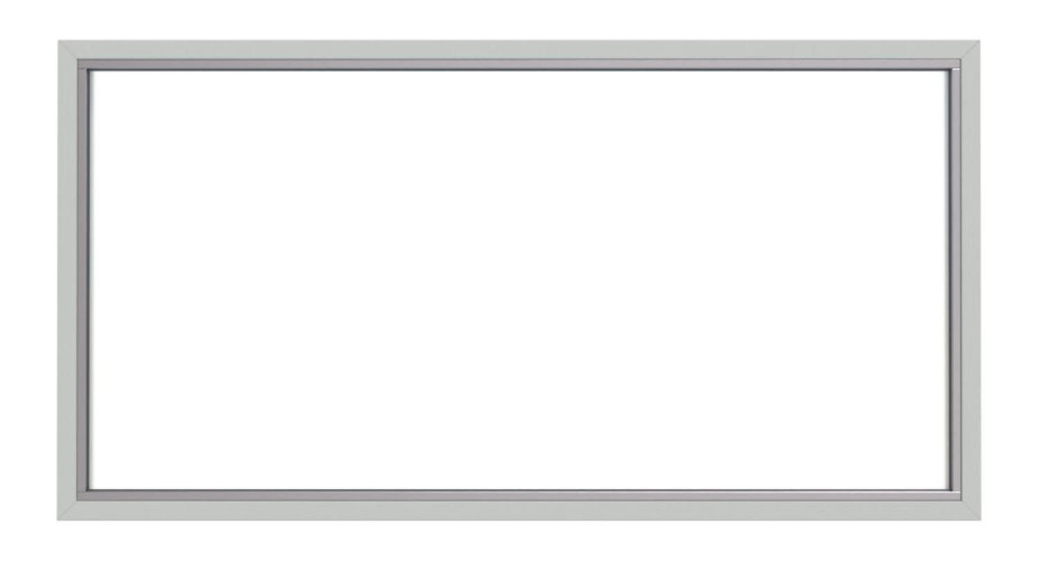 Frontansicht von Durchblickfenster Feuerschutzglas HW 190 F mit zweiteiliger Umfassungszarge - Hörmann in RAL 7035
