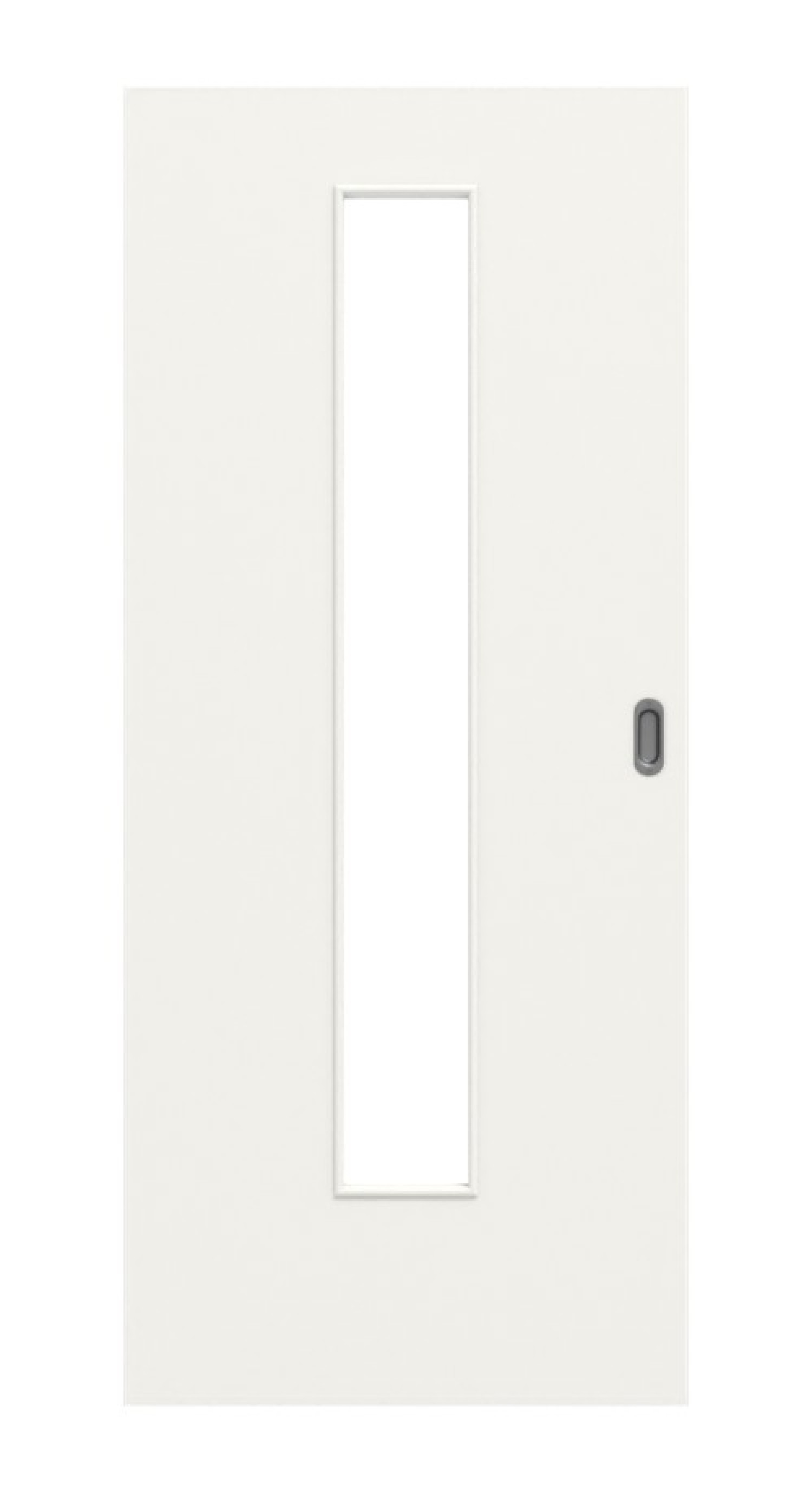 Frontbild von Weiß RAL 9016 LA 24 Basic Durat Schiebetür - Huga