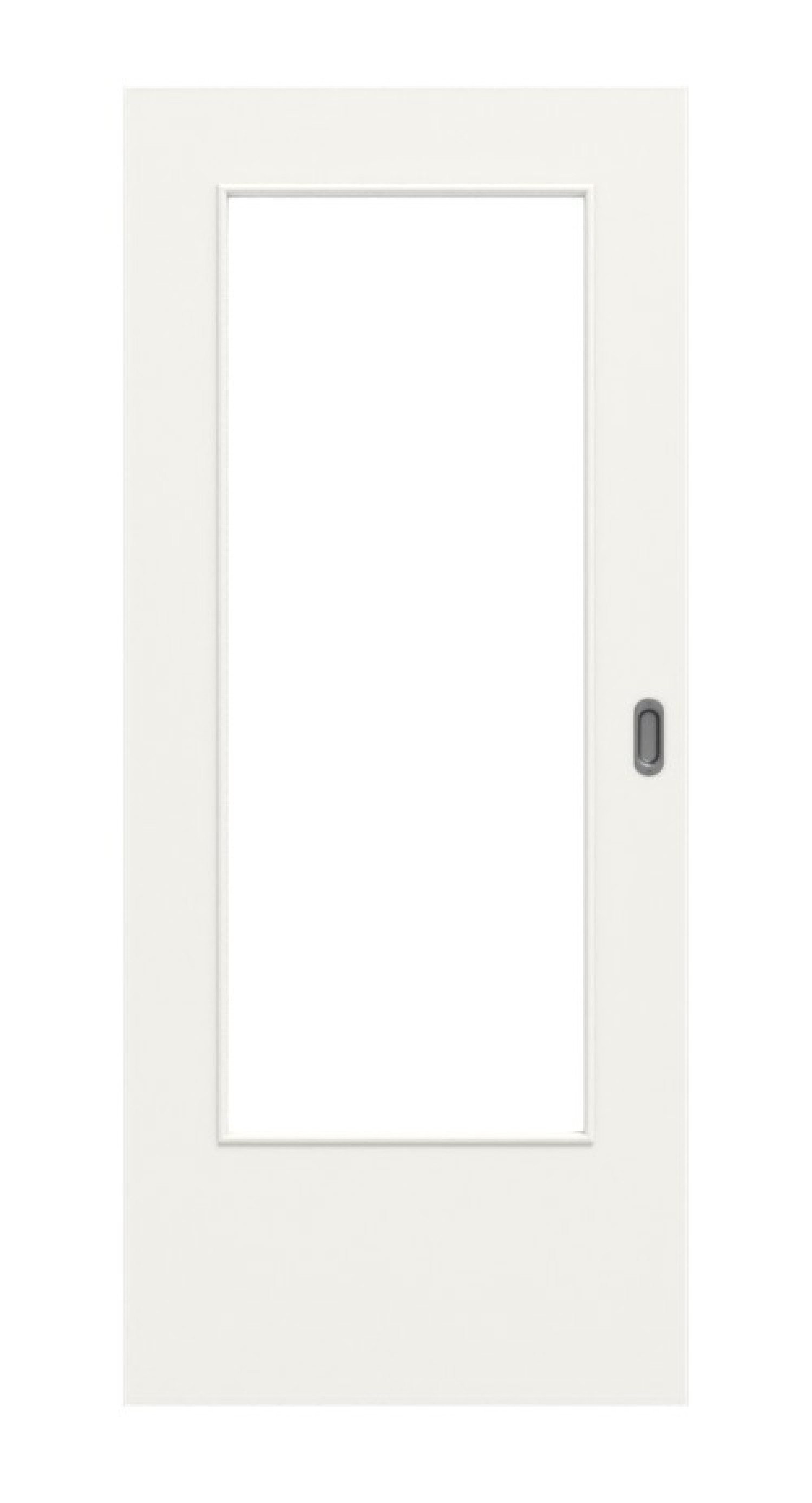 Frontbild von Weiß RAL 9016 DIN-LA Basic Durat Schiebetür - Huga