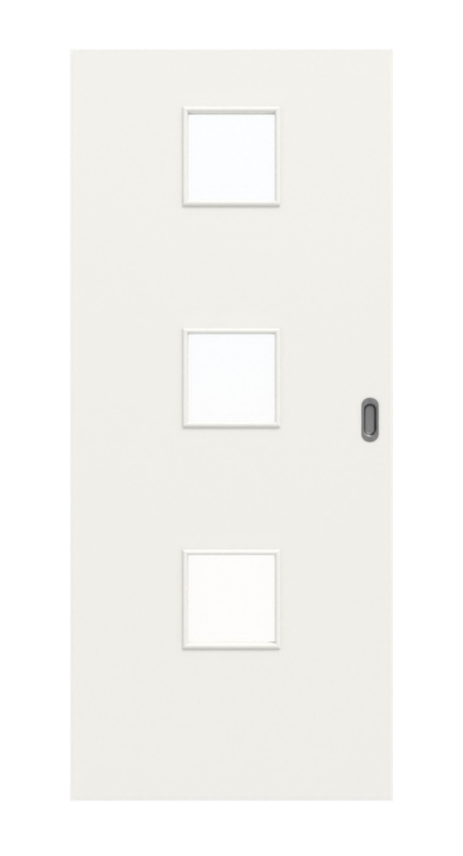 Frontbild von Weiß ähnlich RAL 9016 LA 10 Basic Lack Schiebetür - Huga