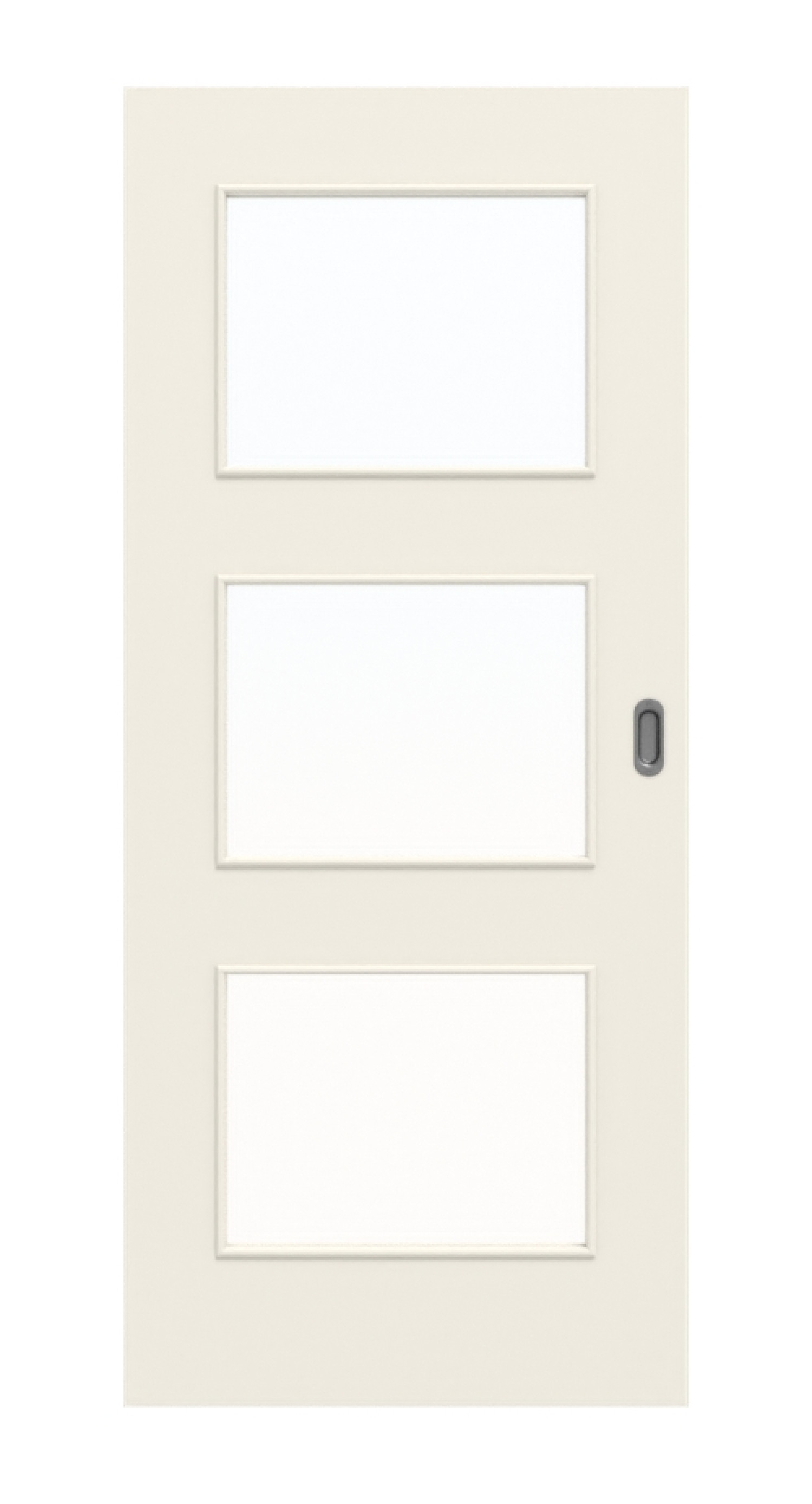 Frontbild von Weiß ähnlich RAL 9010 LA 11 Basic Lack Schiebetür - Huga
