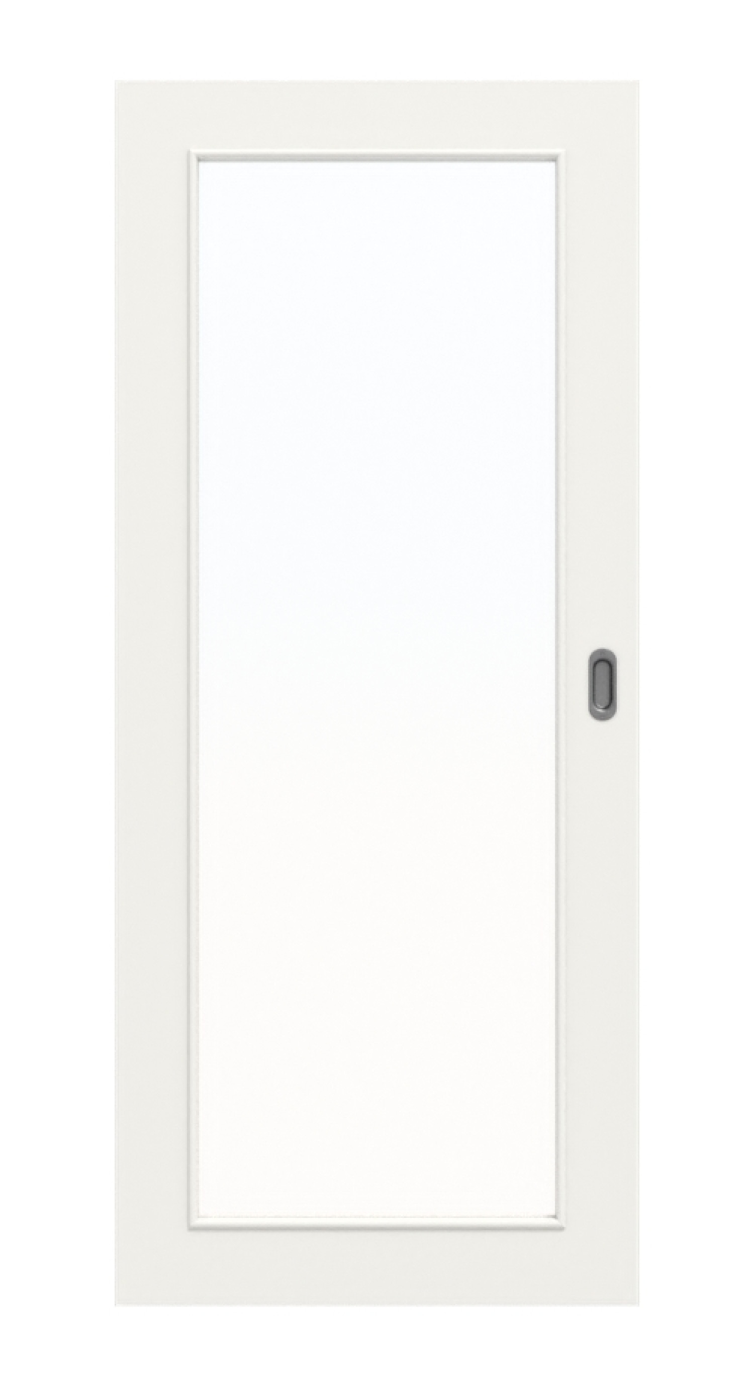 Frontbild von Weiß ähnlich RAL 9016 LA 27 Basic Lack Schiebetür - Huga