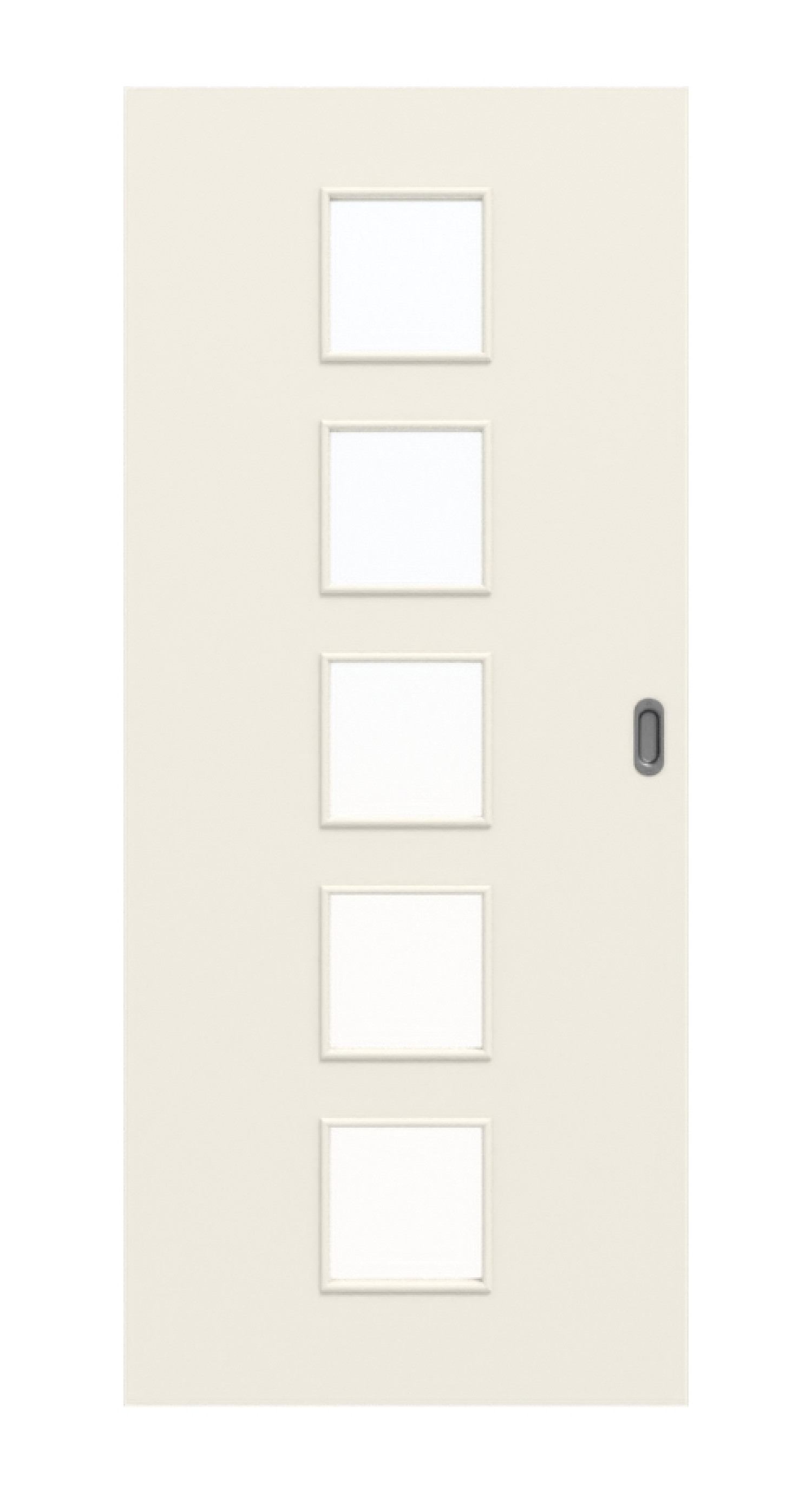 Frontbild von Weiß ähnlich RAL 9010 LA 5 Basic Lack Schiebetür - Huga