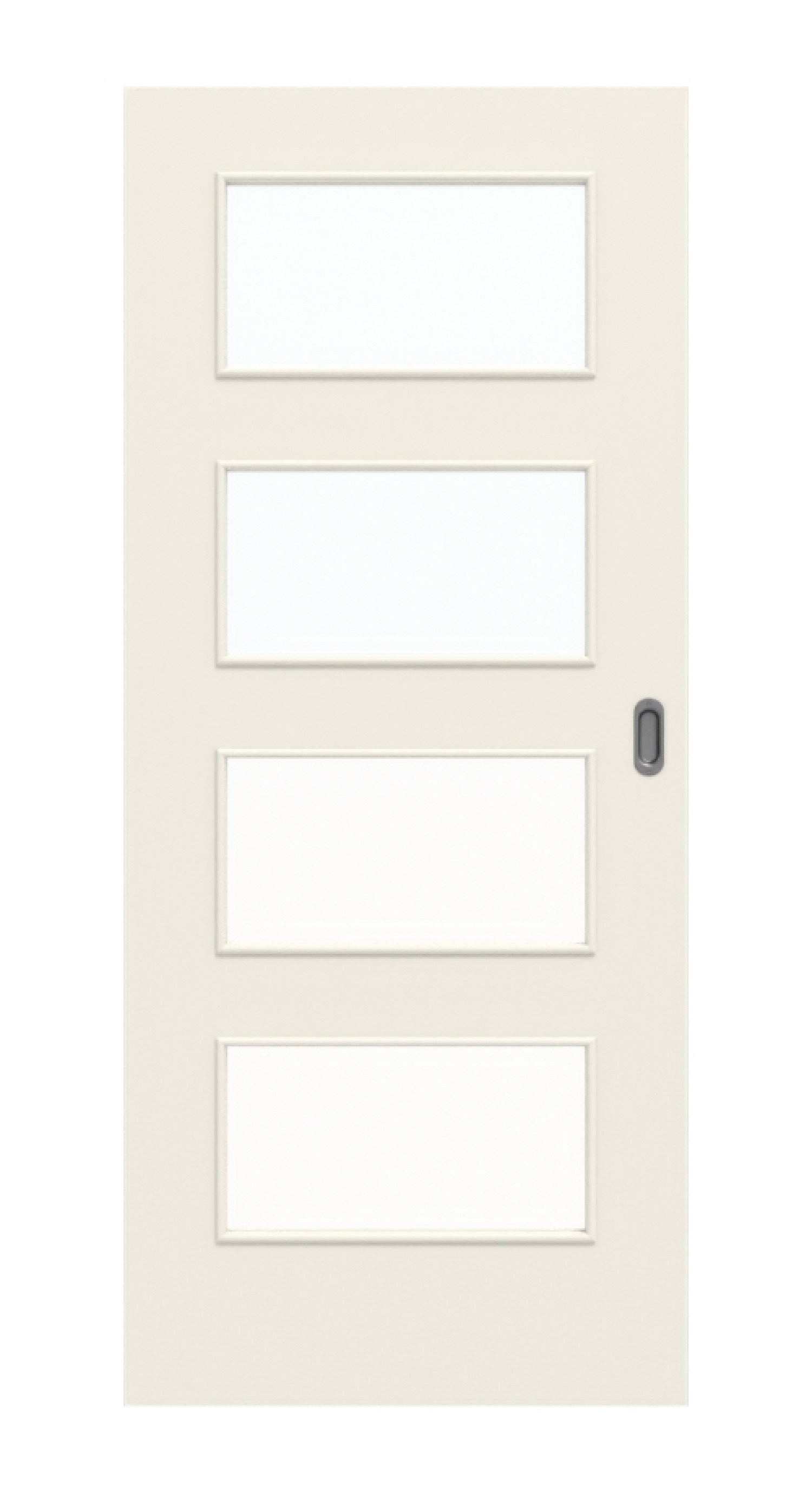 Frontbild von Weiß ähnlich RAL 9010 LA 9 Basic Lack Schiebetür - Huga