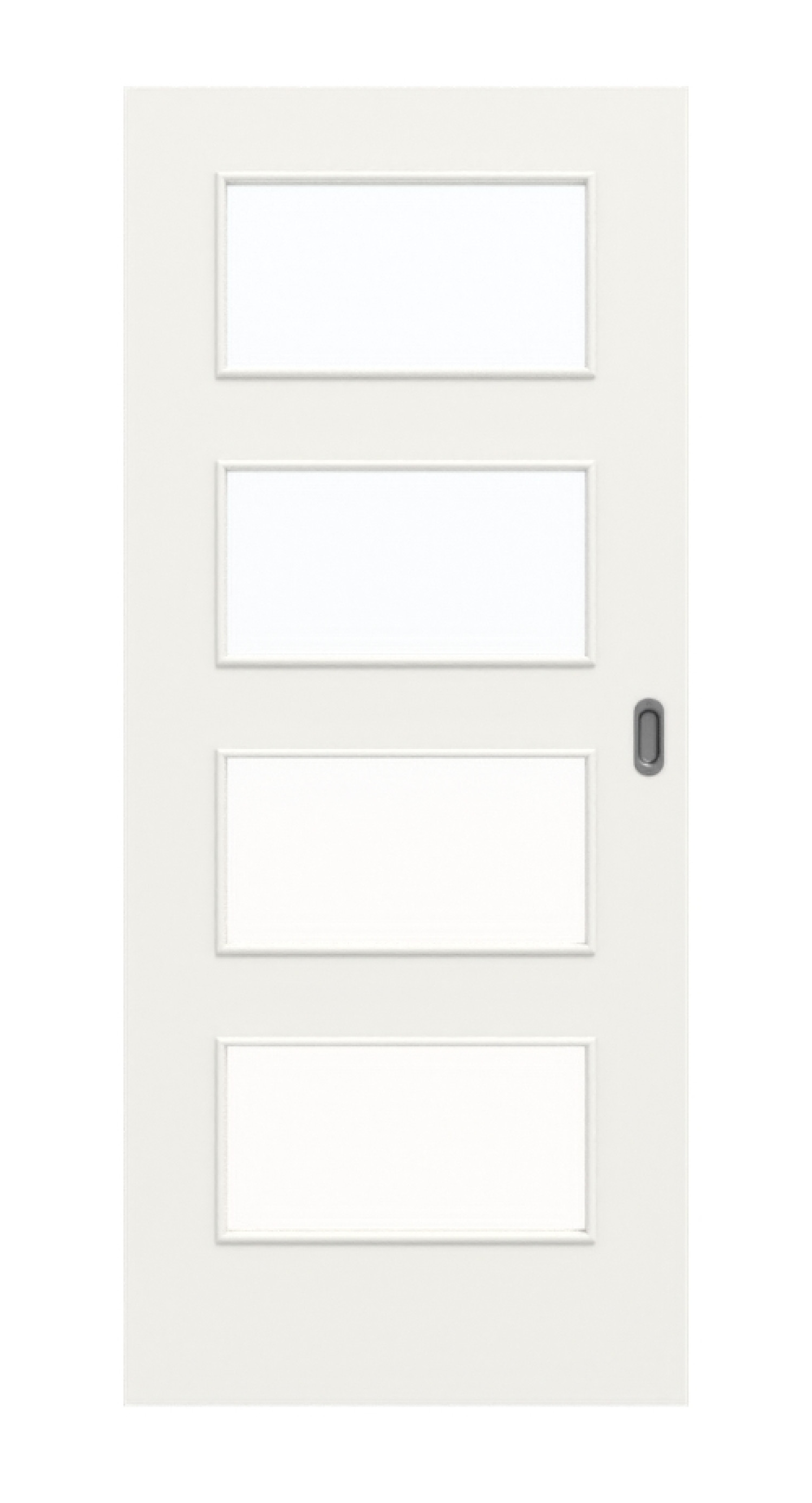 Frontbild von Weiß ähnlich RAL 9016 LA 9 Basic Lack Schiebetür - Huga