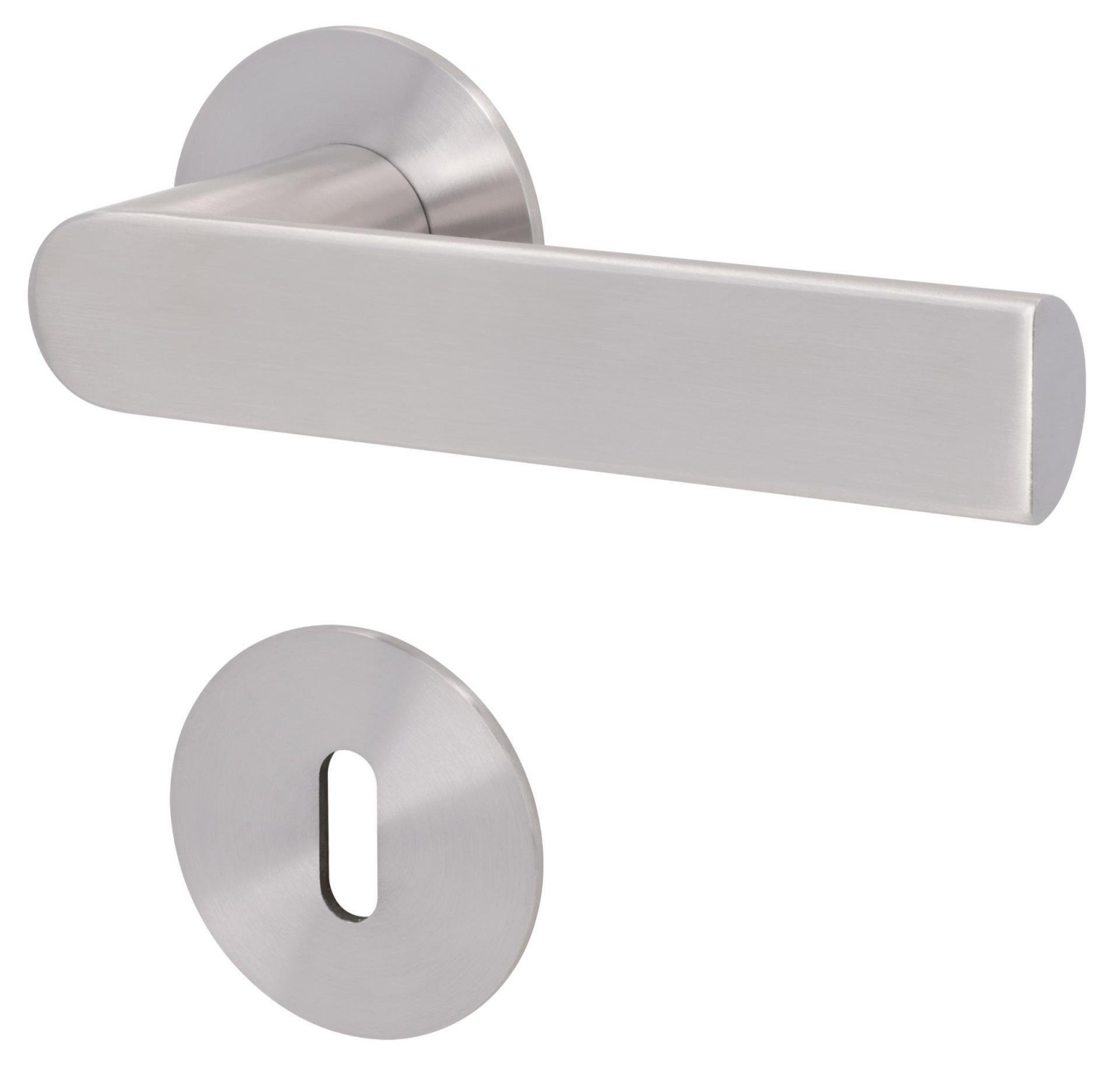 SÜDMETALL Türgriff Erlangen-R Edelstahl satiniert Flachrosette Magnet Flat 