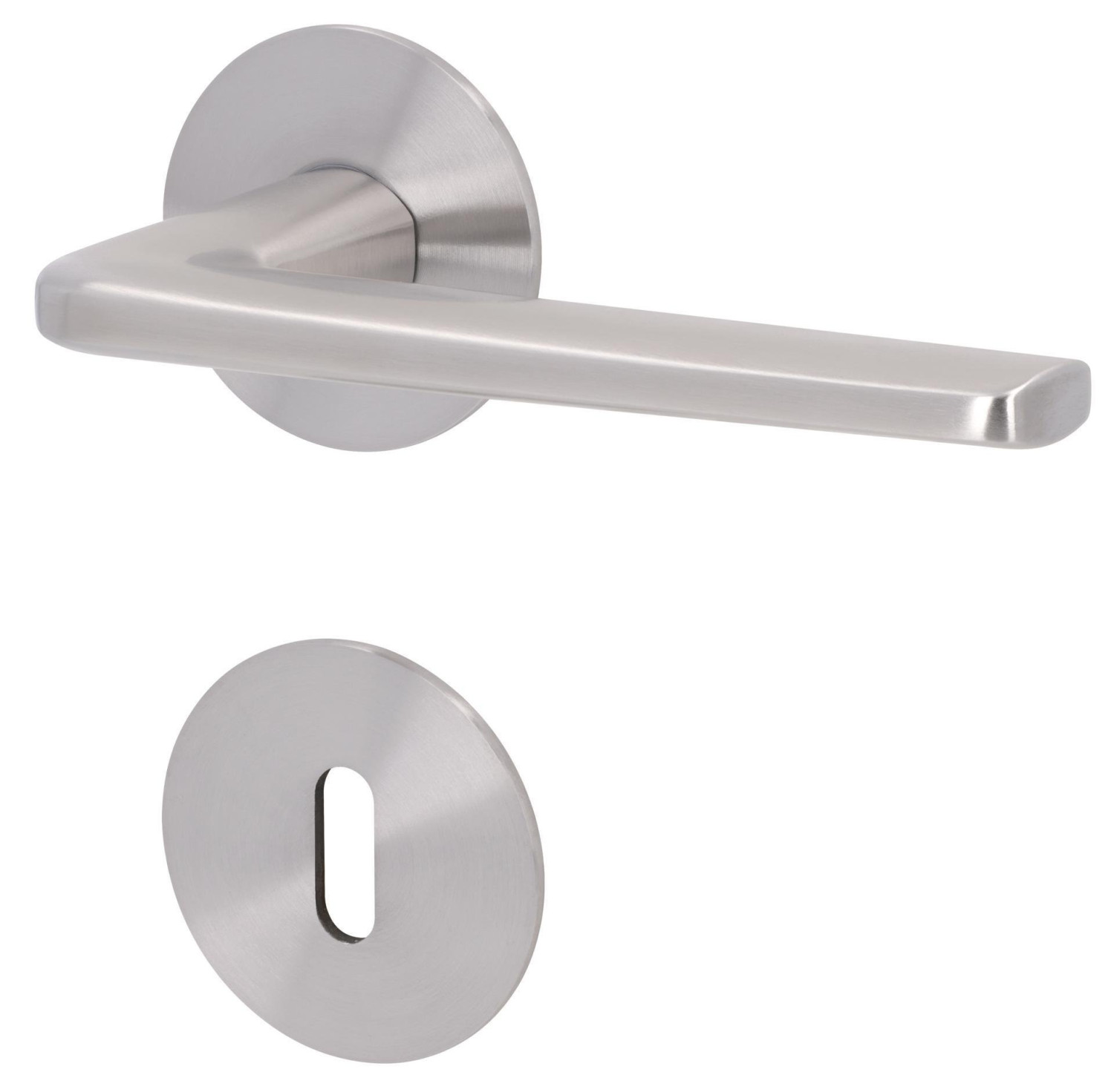 SÜDMETALL Türgriff Suhl-R Edelstahl satiniert Flachrosette Magnet Flat 