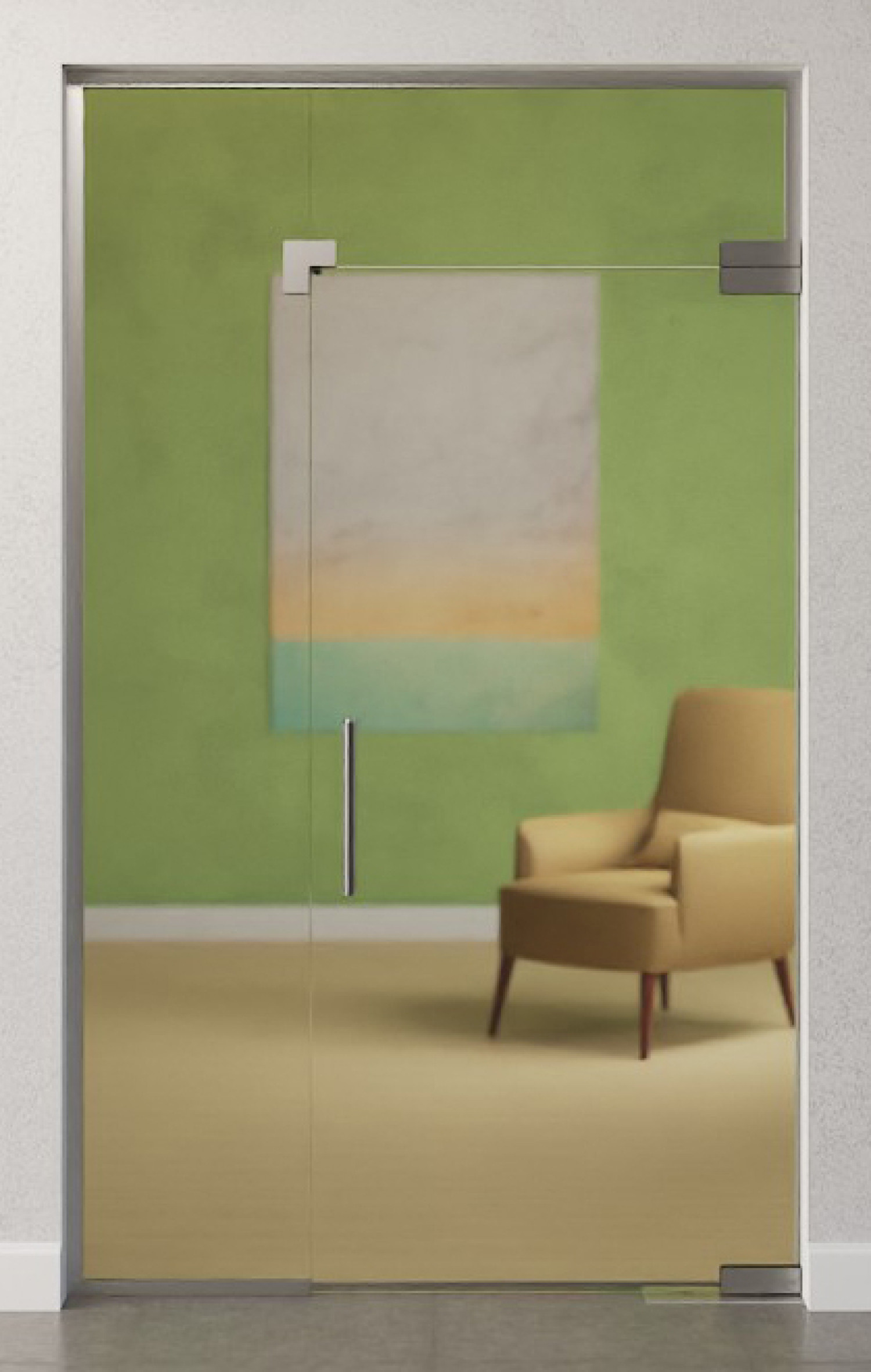 Bild von Float klar Glaspendeltür mit Seitenteil, Oberlicht DORMA Mundus BTS Variante 8 - Erkelenz