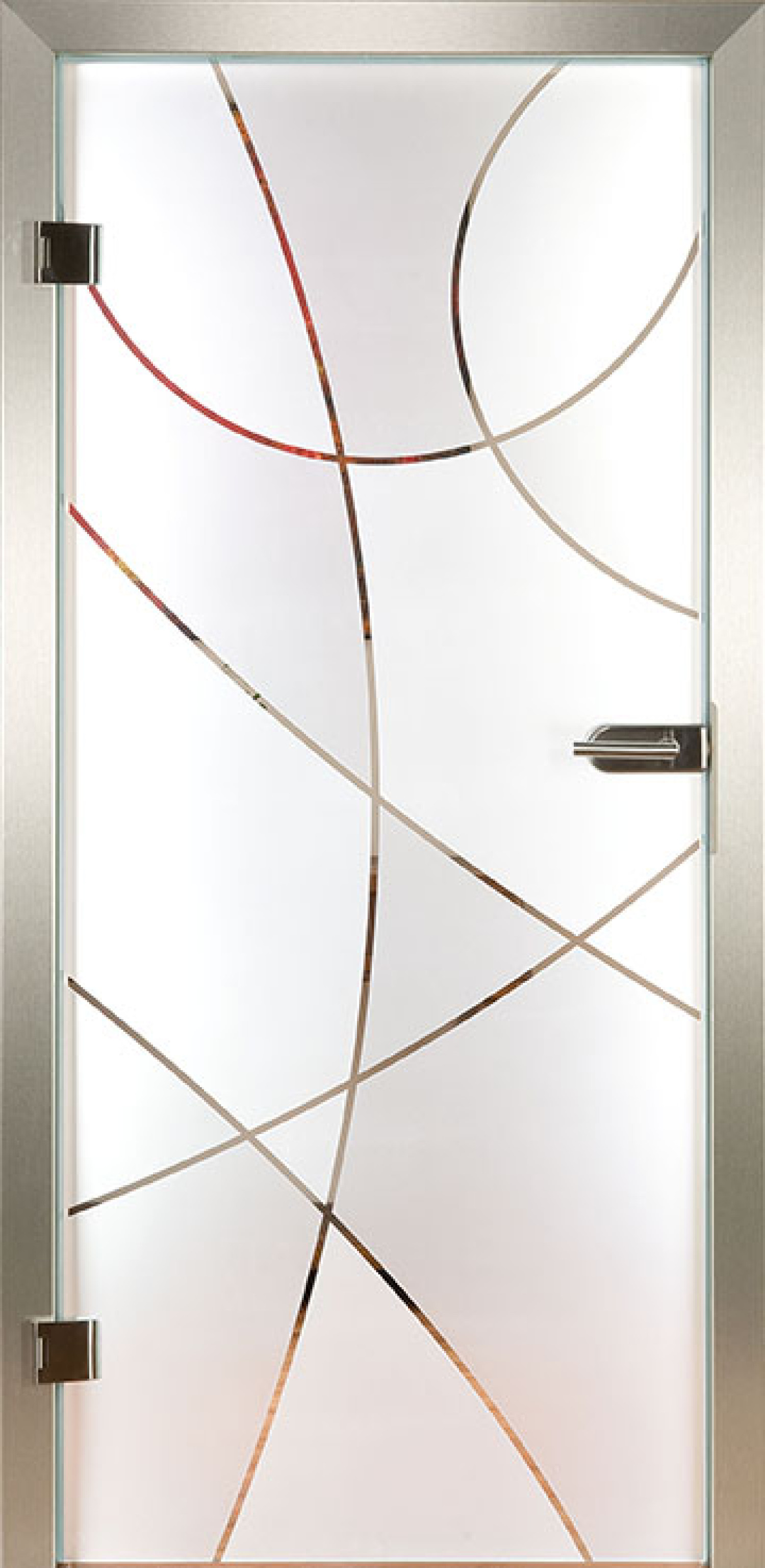 PIKTURA LOFT Glastür Curves II mit Sandstrahlmotiv
