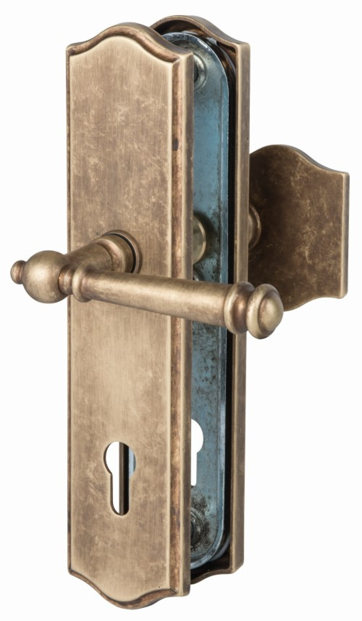 SÜDMETALL Schutzbeschlag Sicura Mount Everest-LS/LS Antik Bronze-sat. für Wohnungseingangstüren mit Zylinderabdeckung