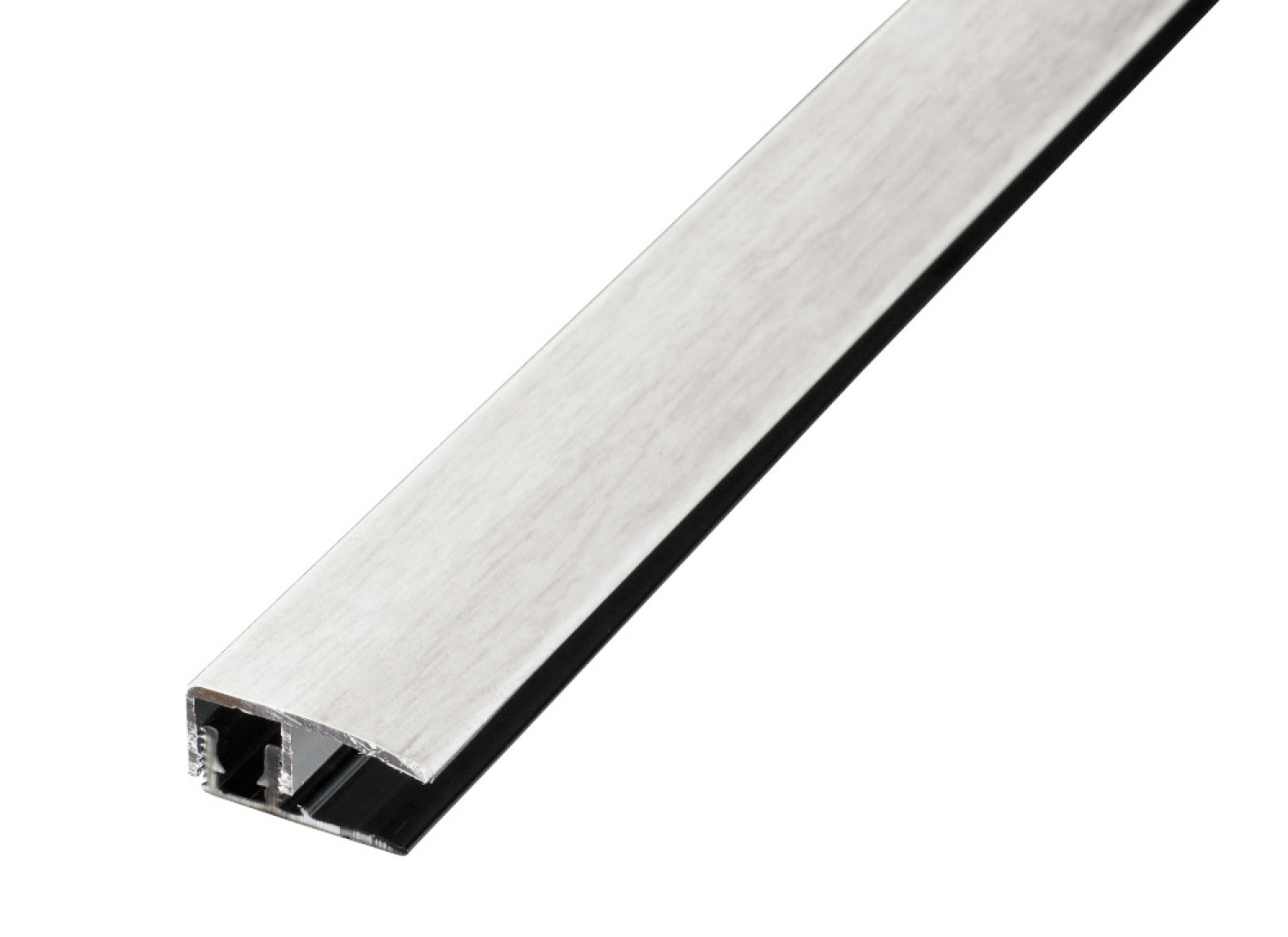 Ansicht von PROVARIOclip Uni Abschlussprofil Aluminium 7-18mm Dekorfolie Eiche hell 90cm - Proline