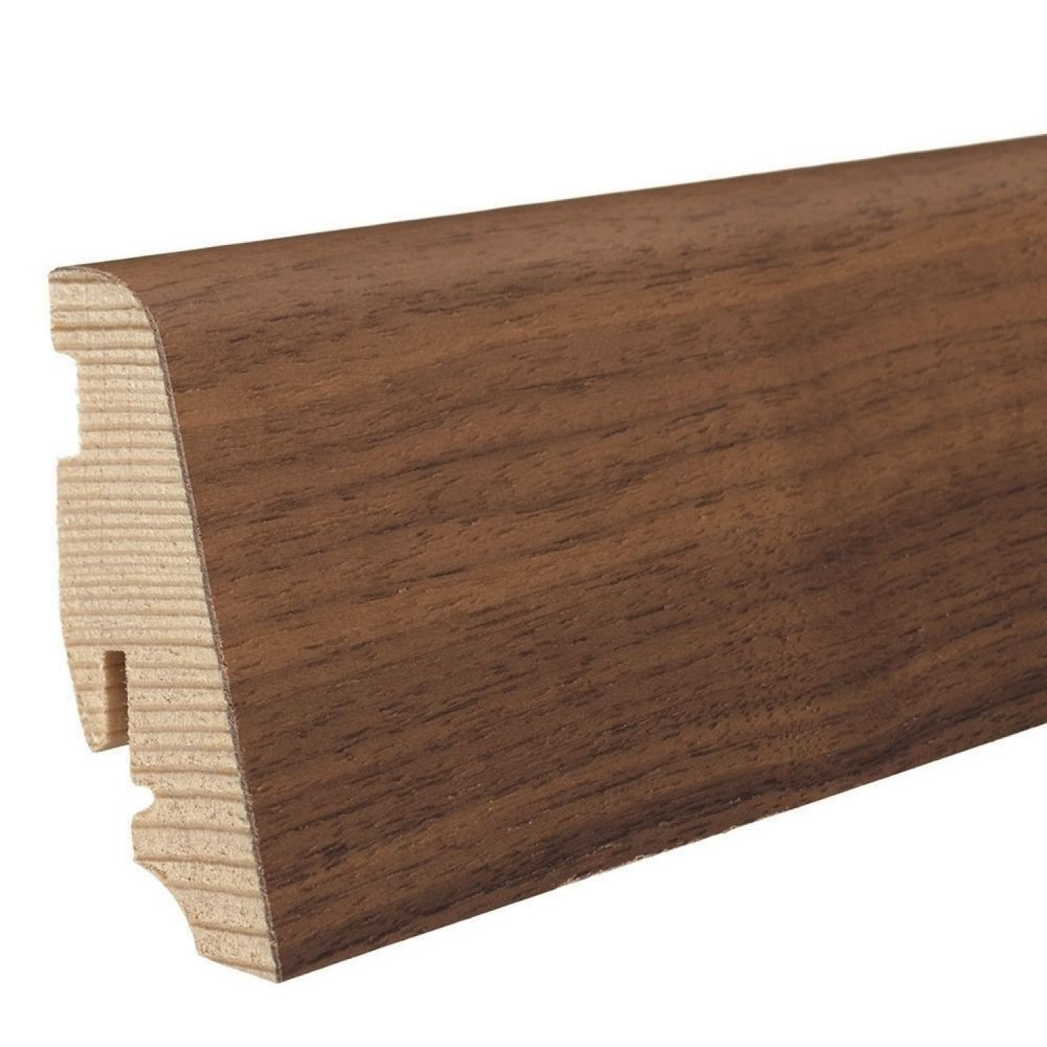 Ansicht von Sockelleiste für Parkett Nussbaum amerikanisch furniert geölt (19 x 58 x 2200 mm) - Haro