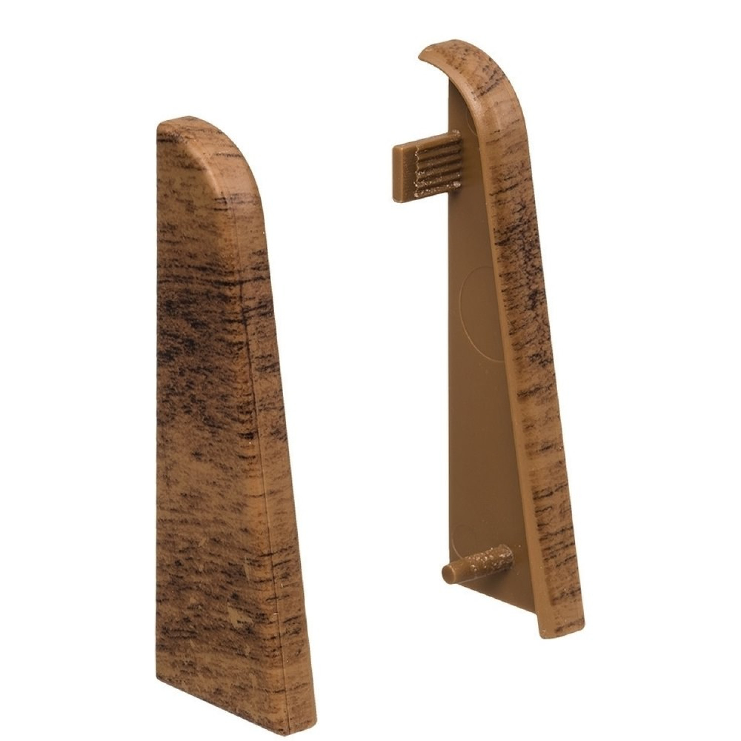 Ansicht von Nussbaum dunkel Endkappe für Sockelleiste 19x58 mm - Haro