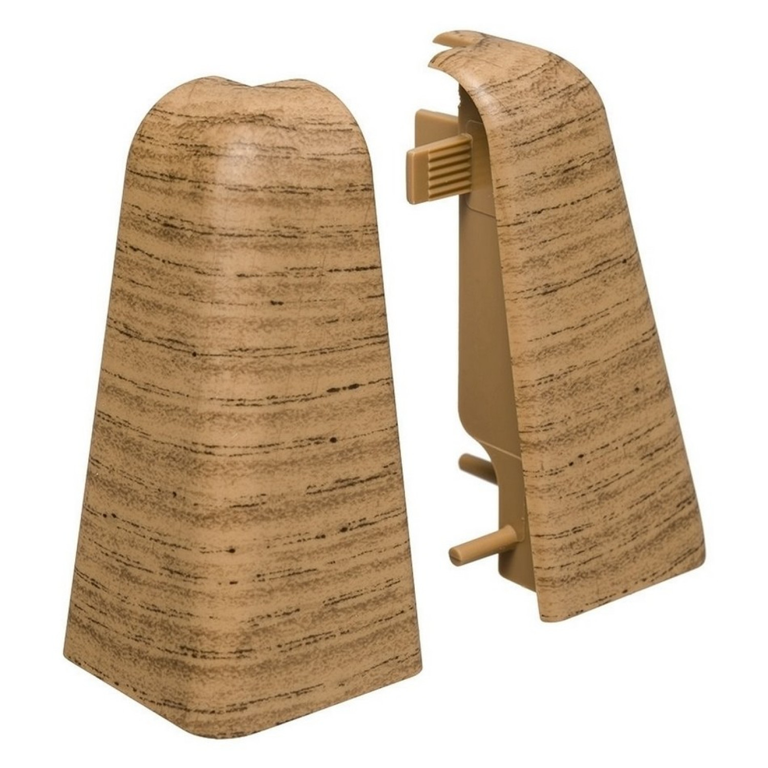 Ansicht von Eiche dunkel Außenecke für Sockelleiste 19x58 mm - Haro