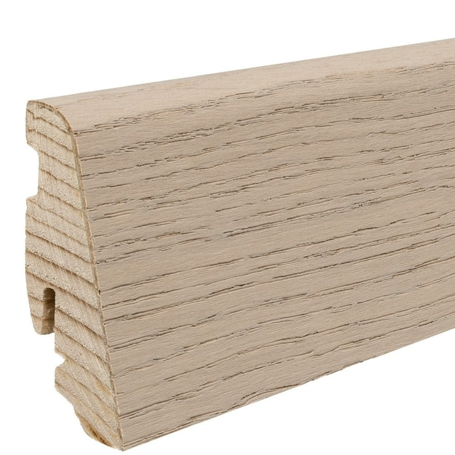 HARO Sockelleiste für Parkett Eiche sandgrau strukturiert furniert geölt (19 x 58 x 2200 mm)