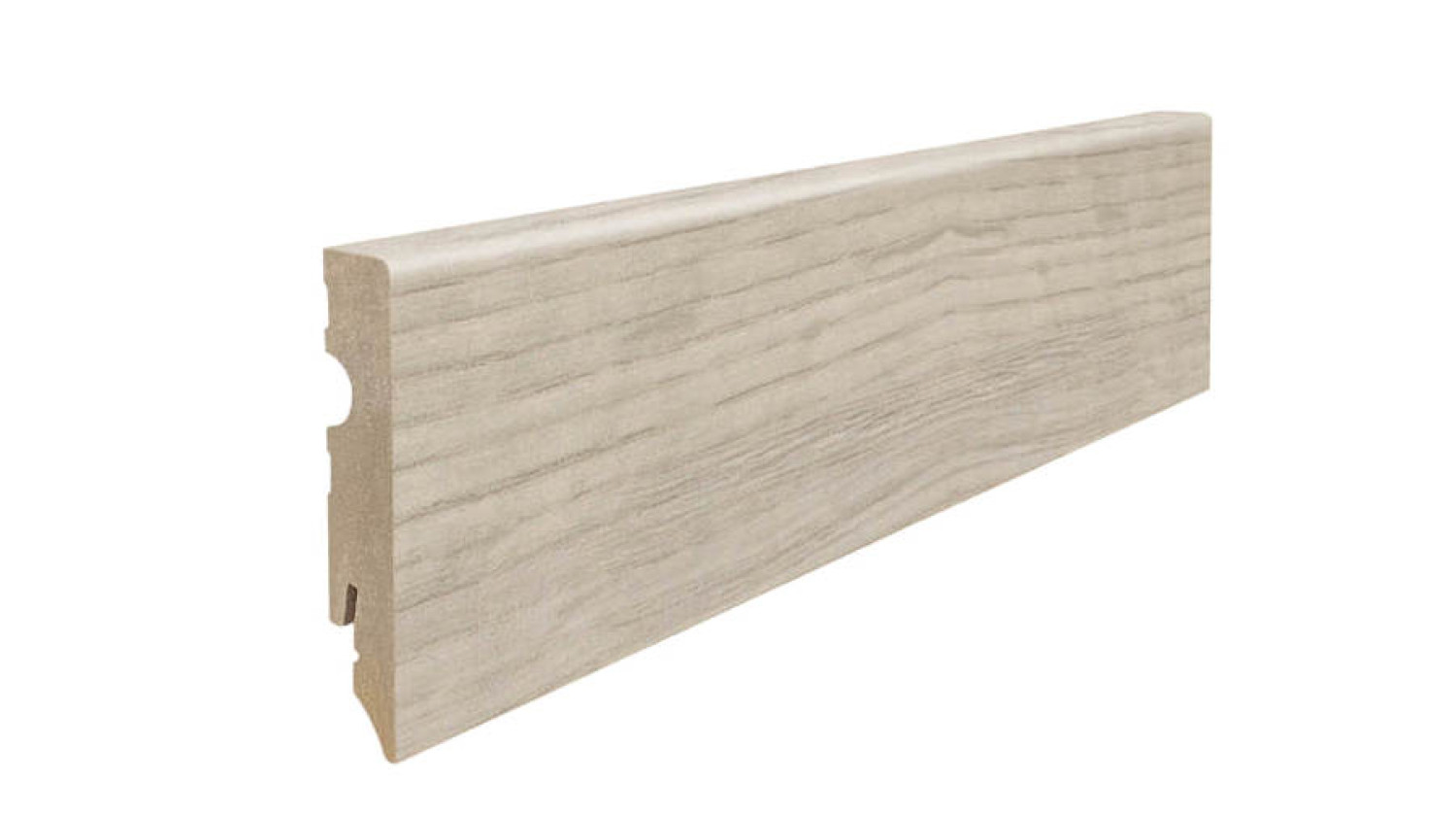 HARO Sockelleiste für Laminat Eiche Sicilia weiß (15 x 80 x 2200 mm)