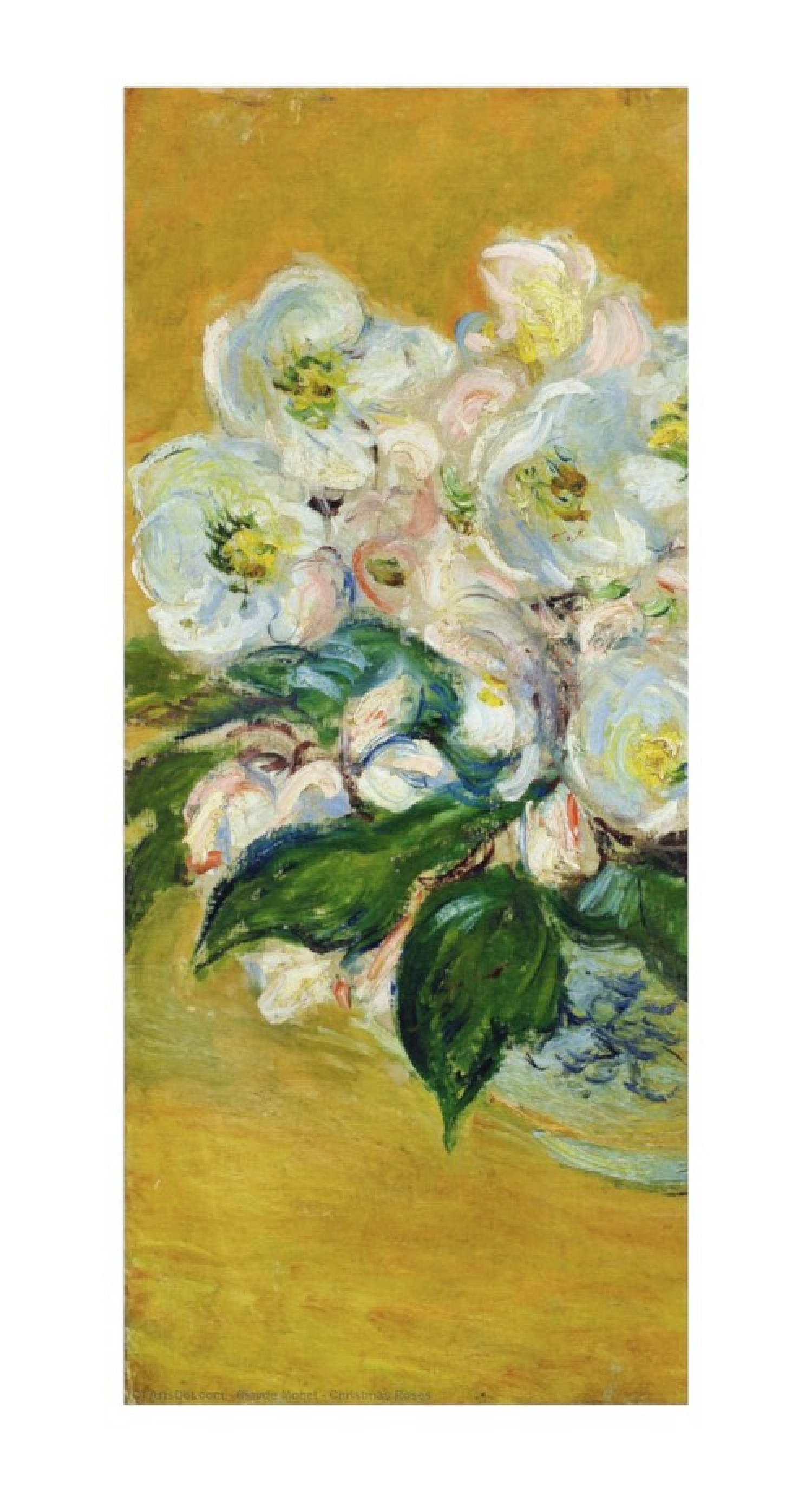 Claude Monet Reproduktion auf eigener Innentür Weihnachtsrosen