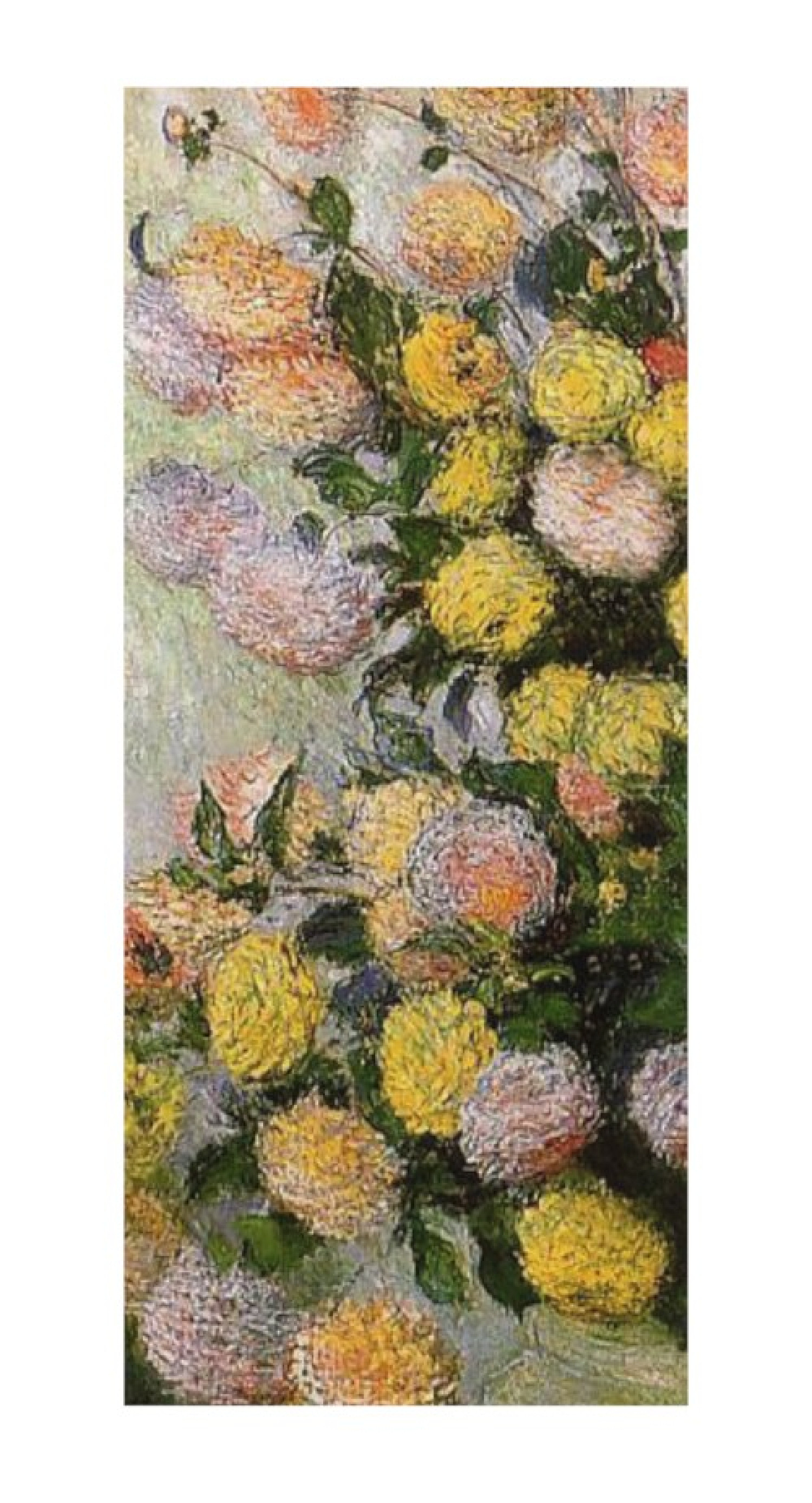 Claude Monet Reproduktion auf eigener Innentür Vase mit Dahlien