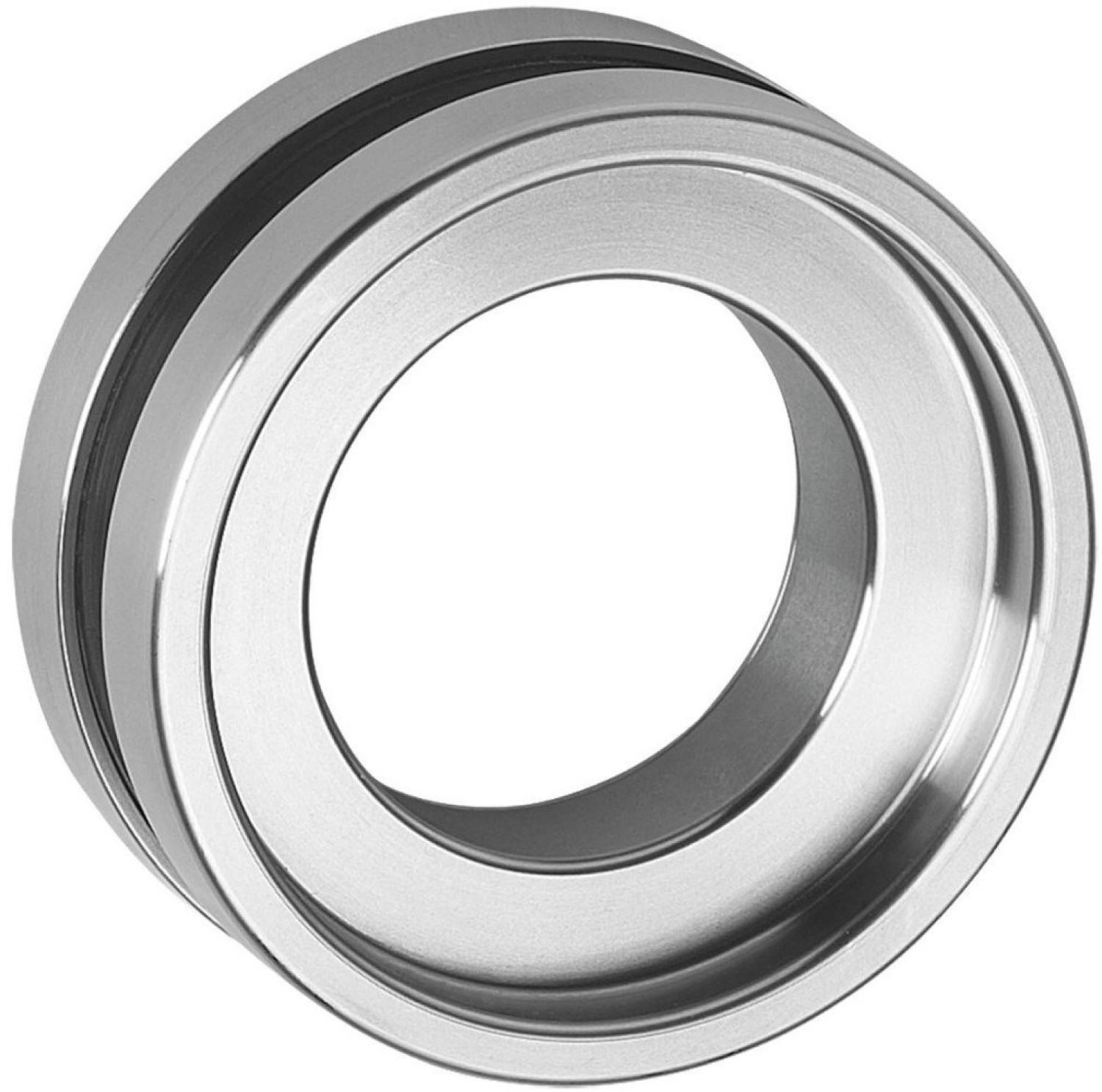 Bild von SÜDMETALL Glas-Schiebetürmuschel rund Edelstahl-sat. mit Durchgriff