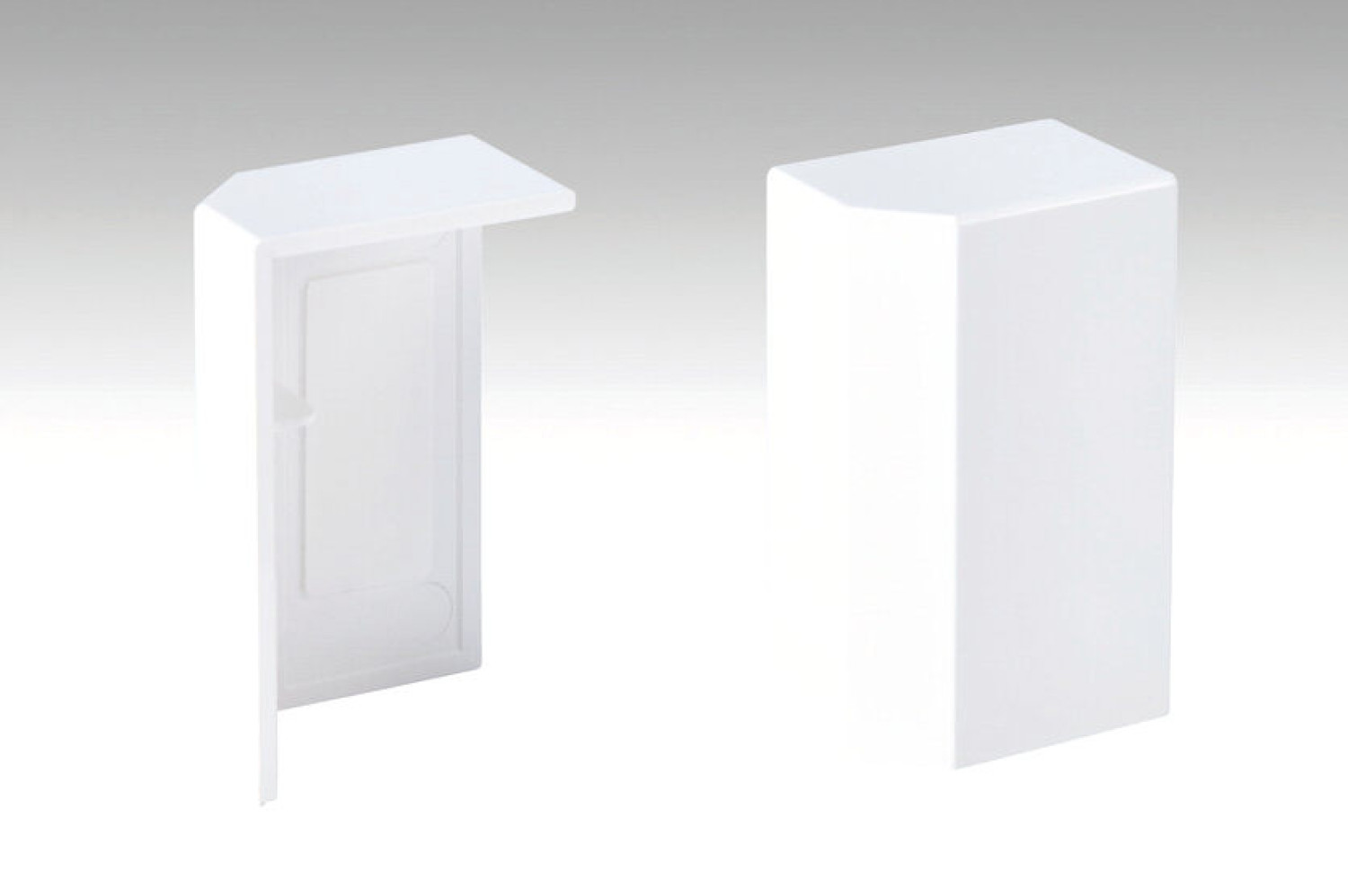 Neutrale, weiße Endkappe (Selbstklebend) 8 PK/18 PK - MEISTER