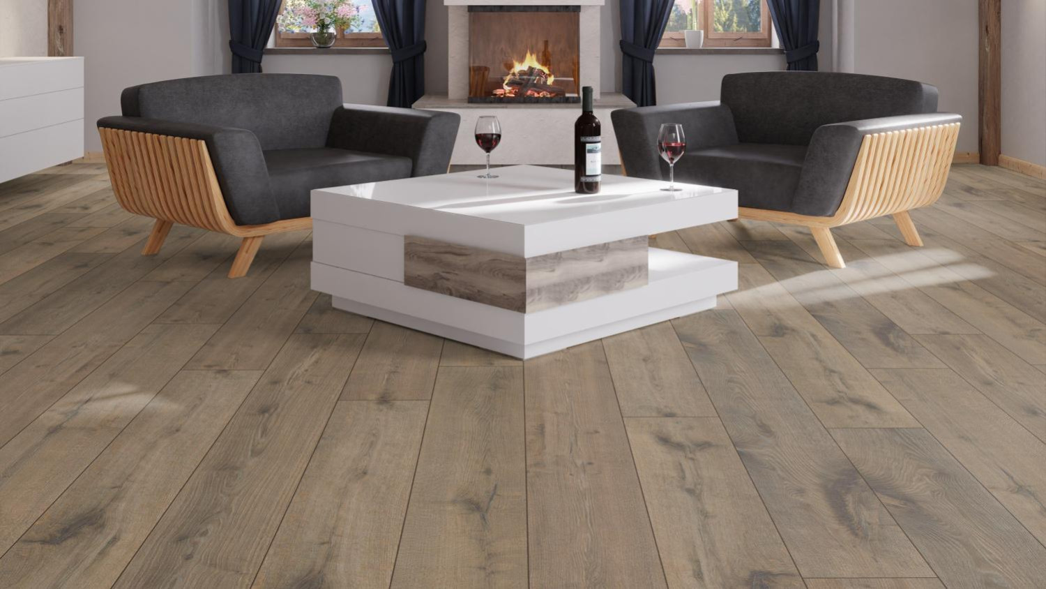 KRONO Original Klick-Designboden Hare Tegernsee Eiche K664 Organic Clever Long Silent
