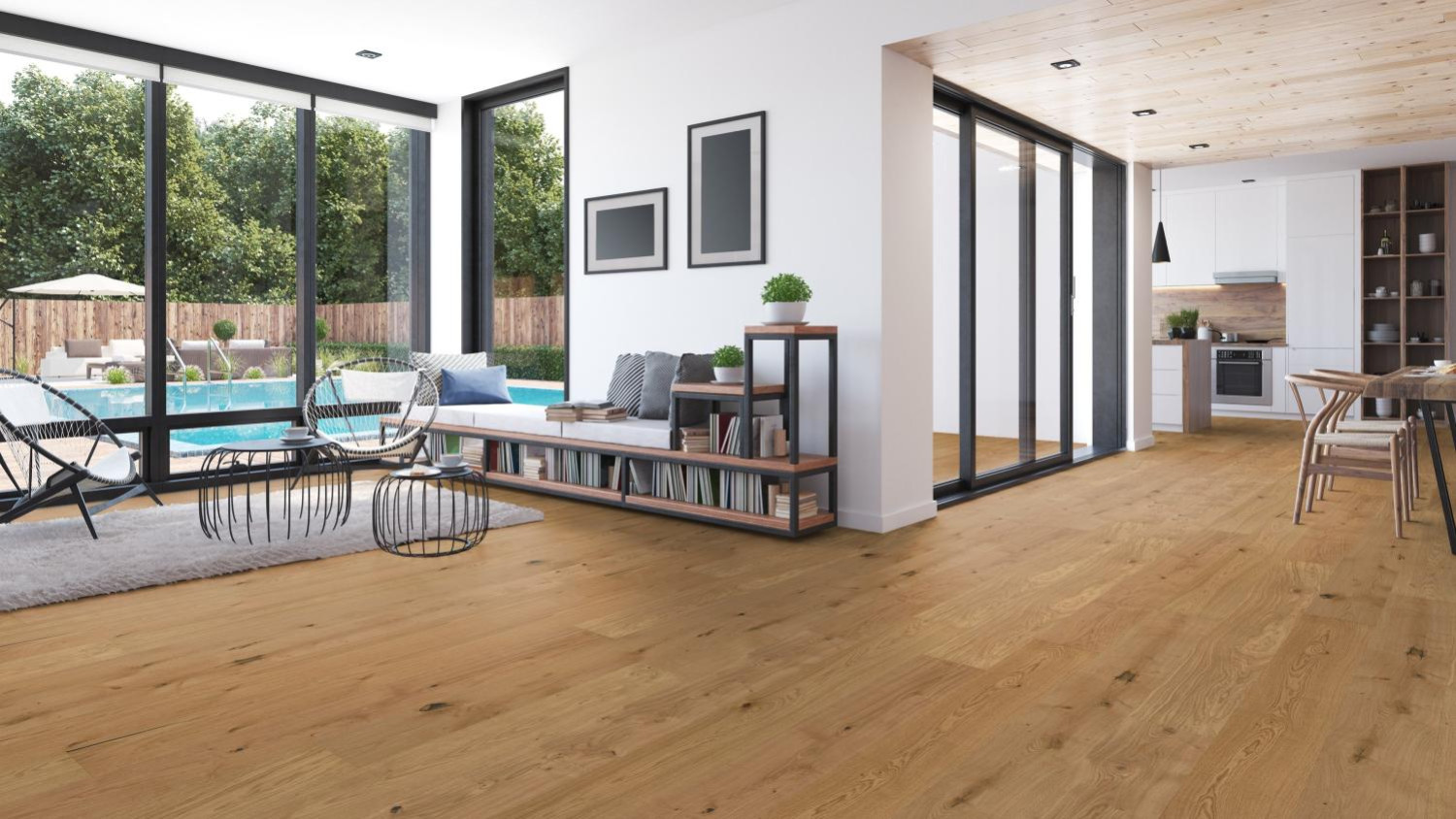 Ansicht von MEISTER Holzboden Eiche auth greige pu geb 20018 ultramattlackiert Natureflex HD 100