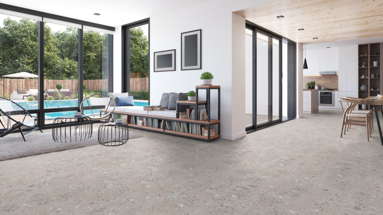 Ansicht von TARKETT Klick-Vinylboden Breccia Grey Rough Beton iD Click Ultimate 55 The Naturals Bild 2