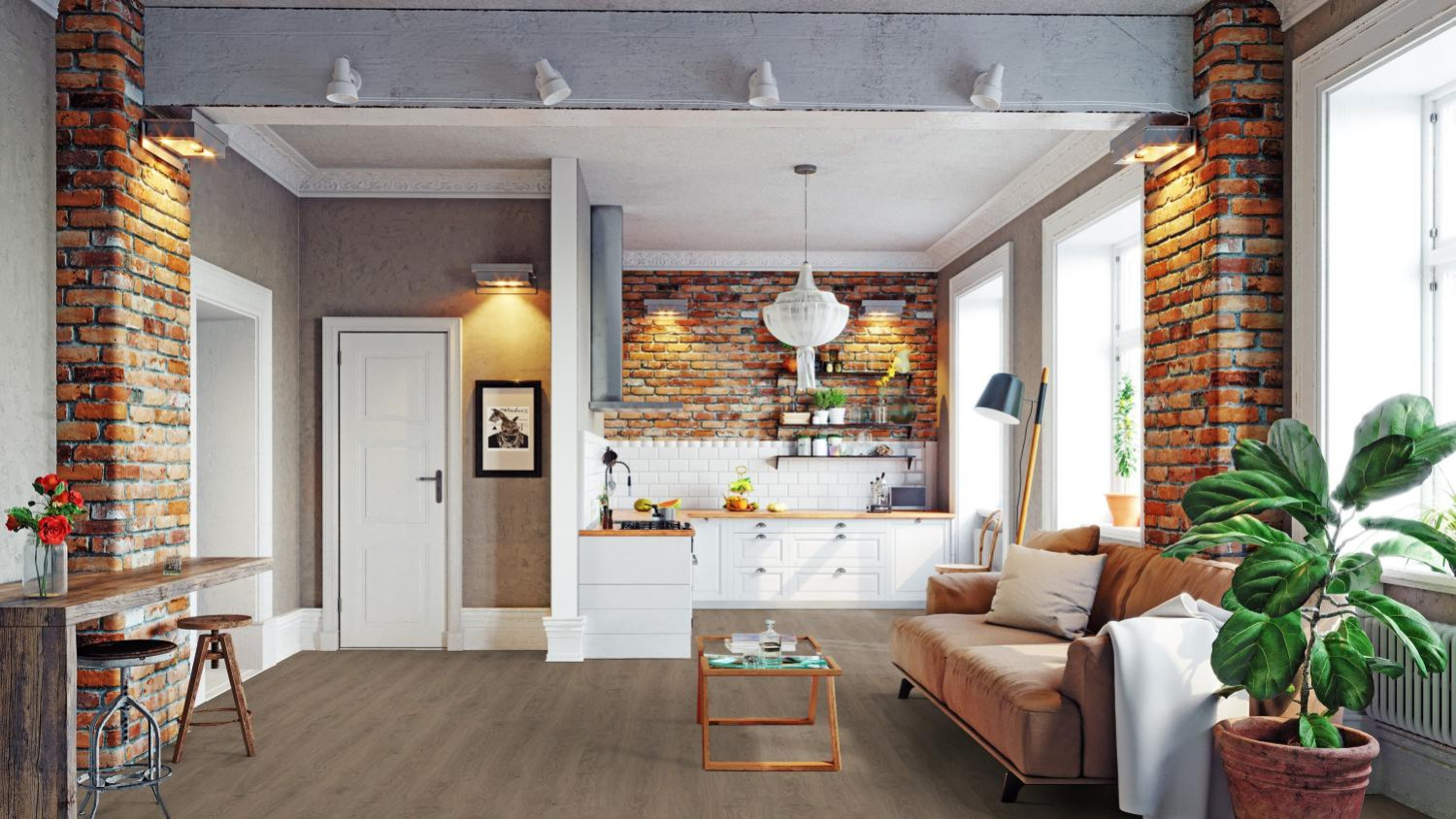 1. Milieubild von WICANDERS Designboden Woodstock Nougat Wood Start Green