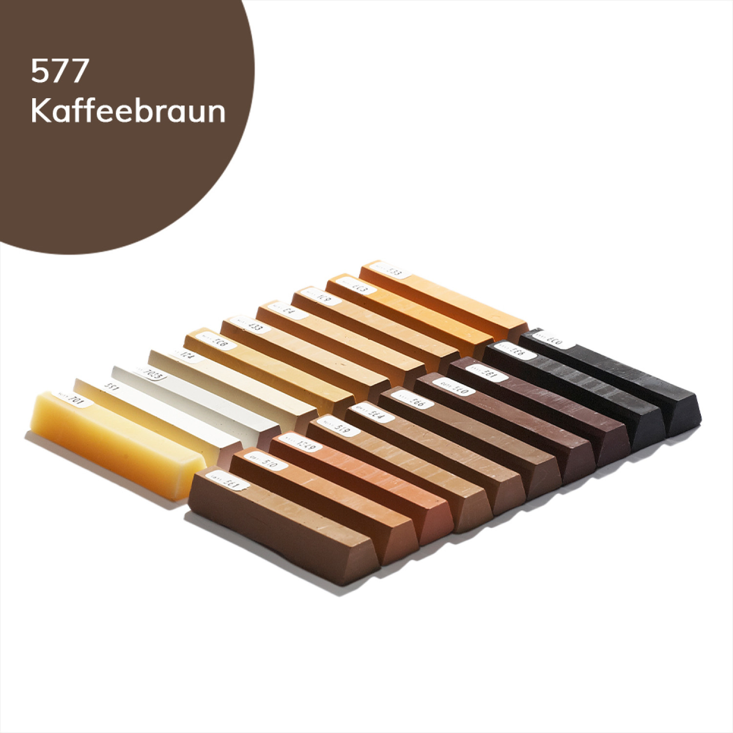 Hartwachs 120 Kaffeebraun-577 Einzelstange - Bao Chemie