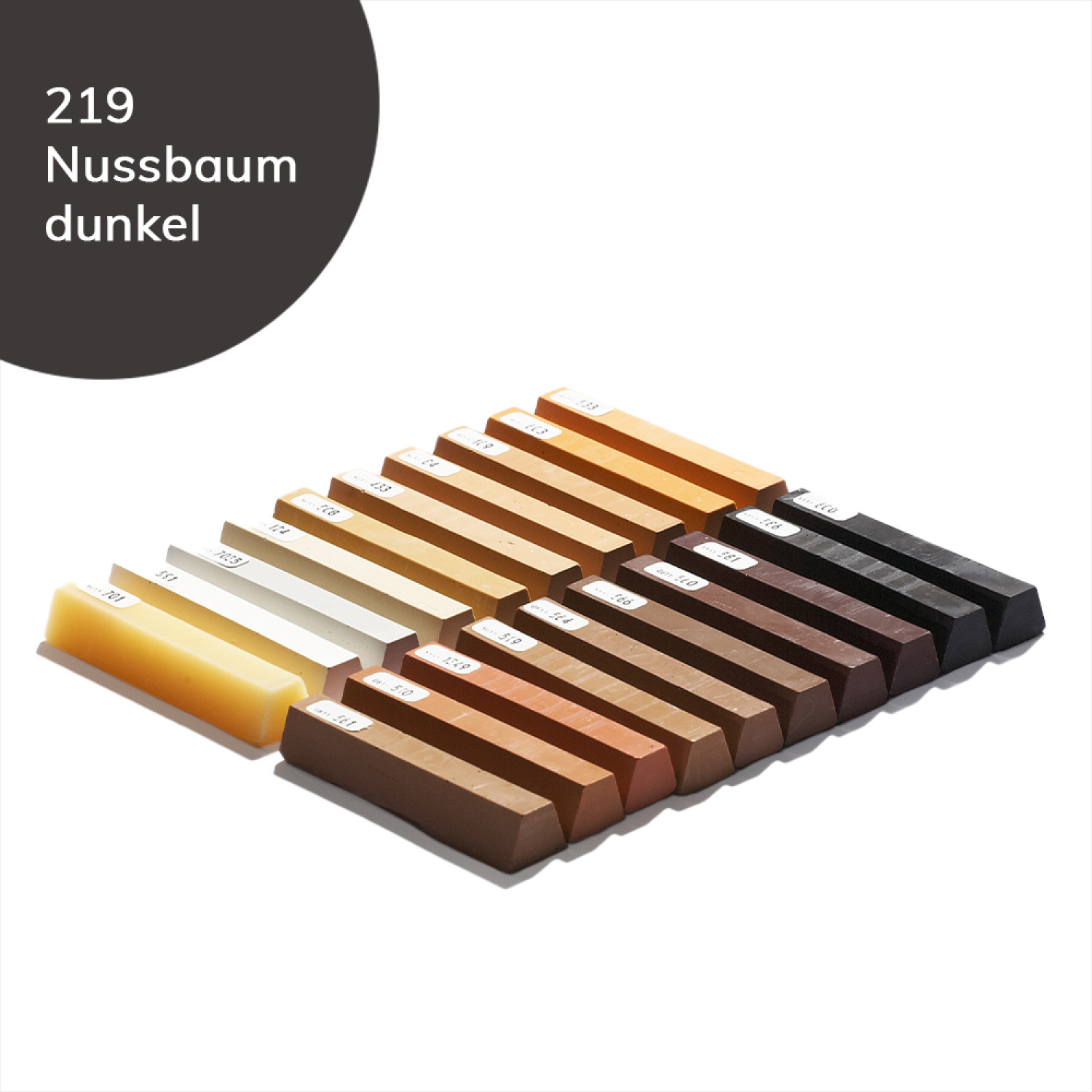 Hartwachs 120 Nussbaum dunkel-219 Einzelstange - Bao Chemie