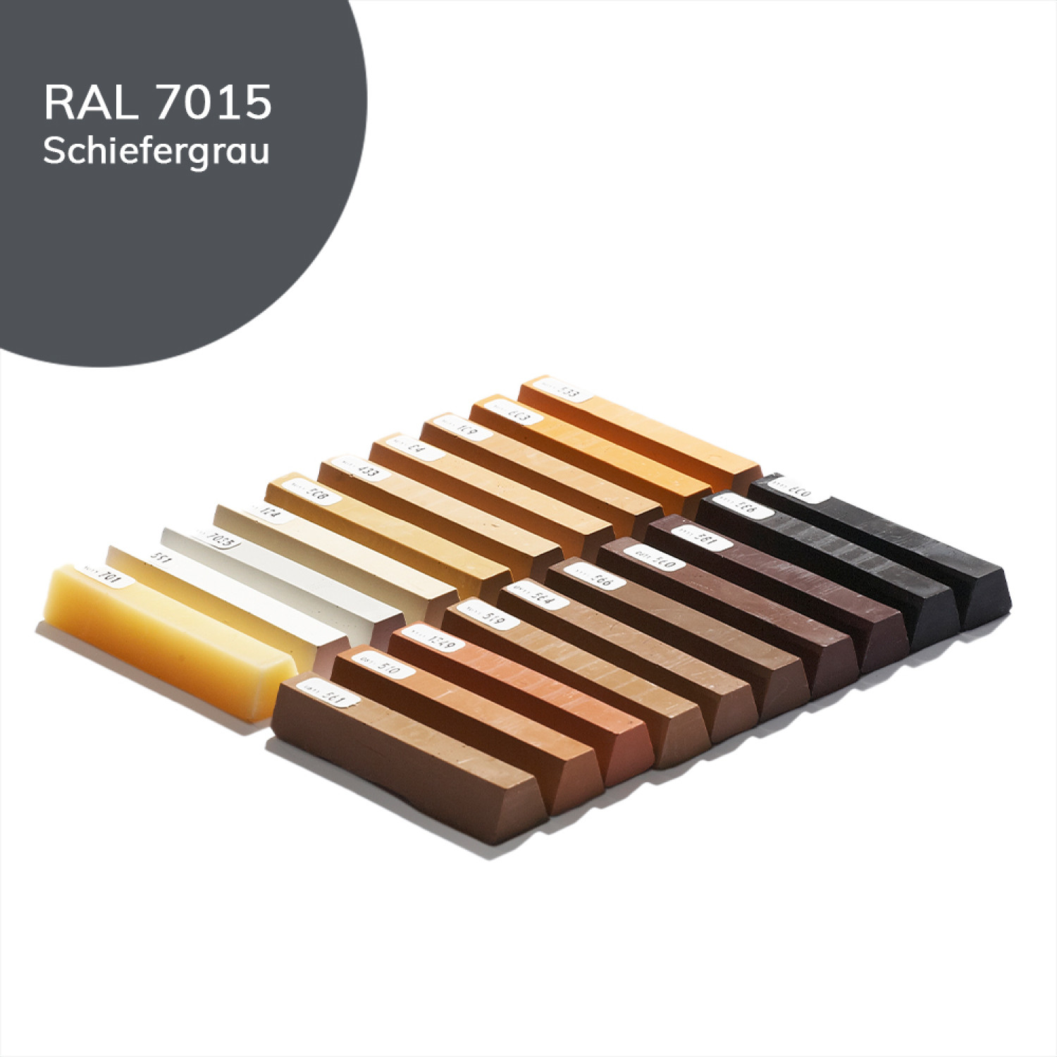 Hartwachs 120 Schiefergrau RAL 7015 Einzelstange - Bao Chemie