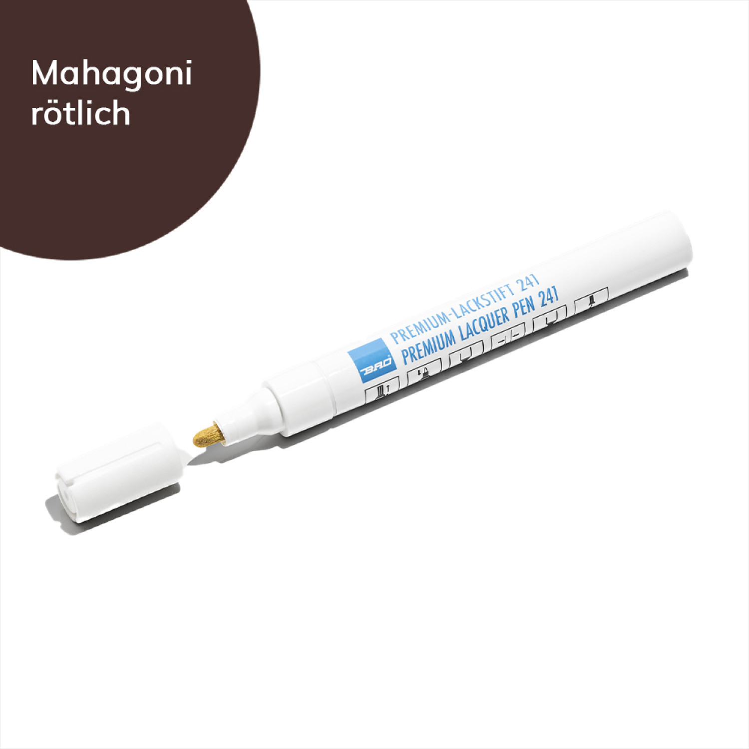 Premium Lack-Retuschierstift 241 Mahagoni rötlich - Bao Chemie