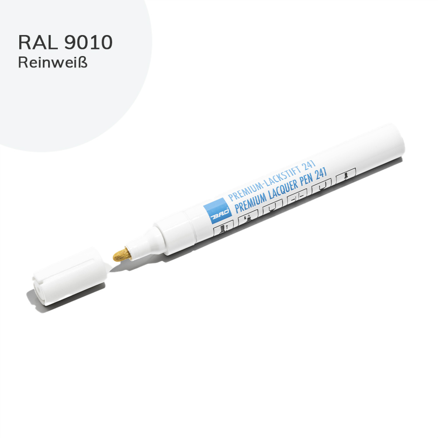 Ansicht von Premium Lack-Retuschierstift 241 Weiß RAL 9010 - Bao Chemie