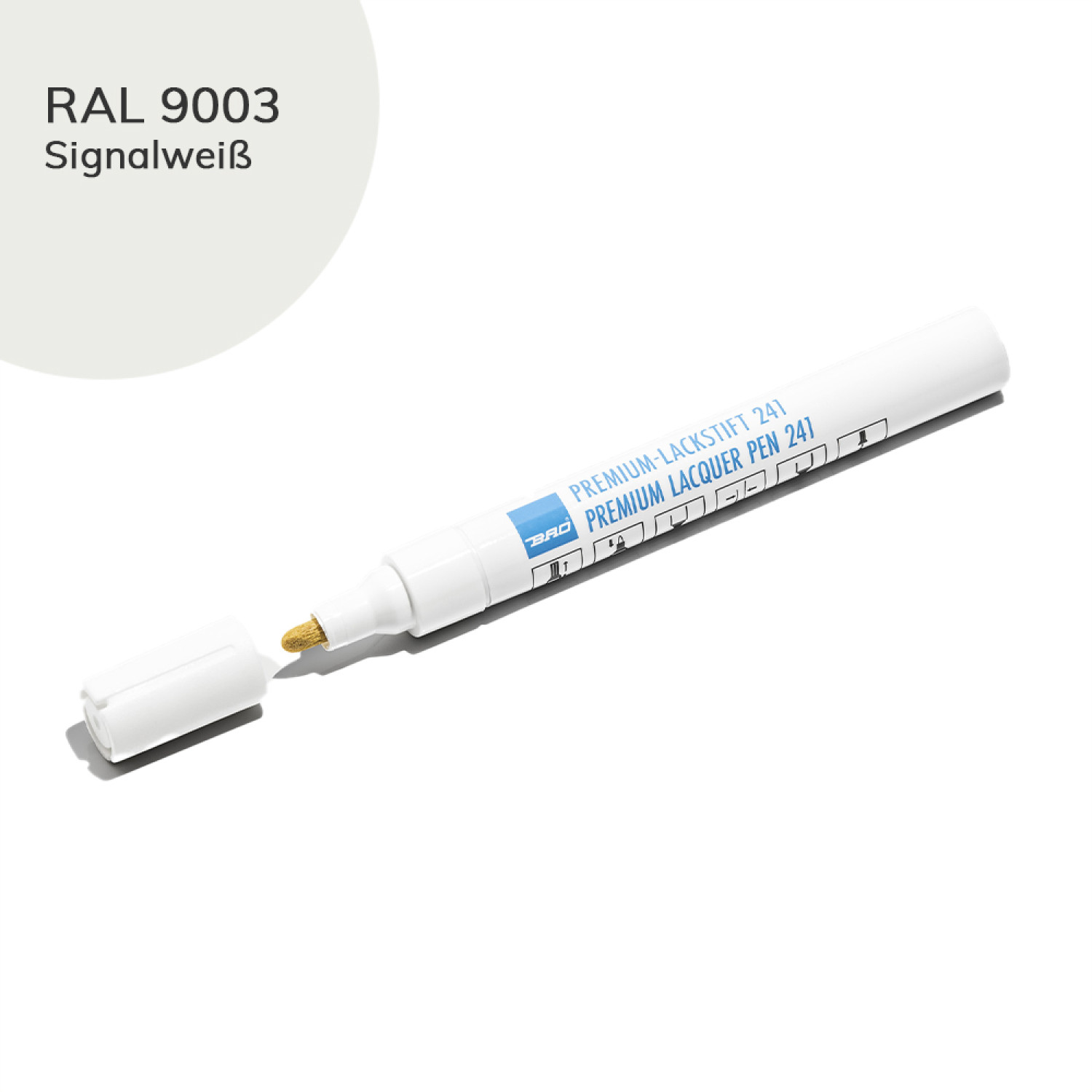 Ansicht von Premium Lack-Retuschierstift 241 Weiß RAL 9003 - Bao Chemie