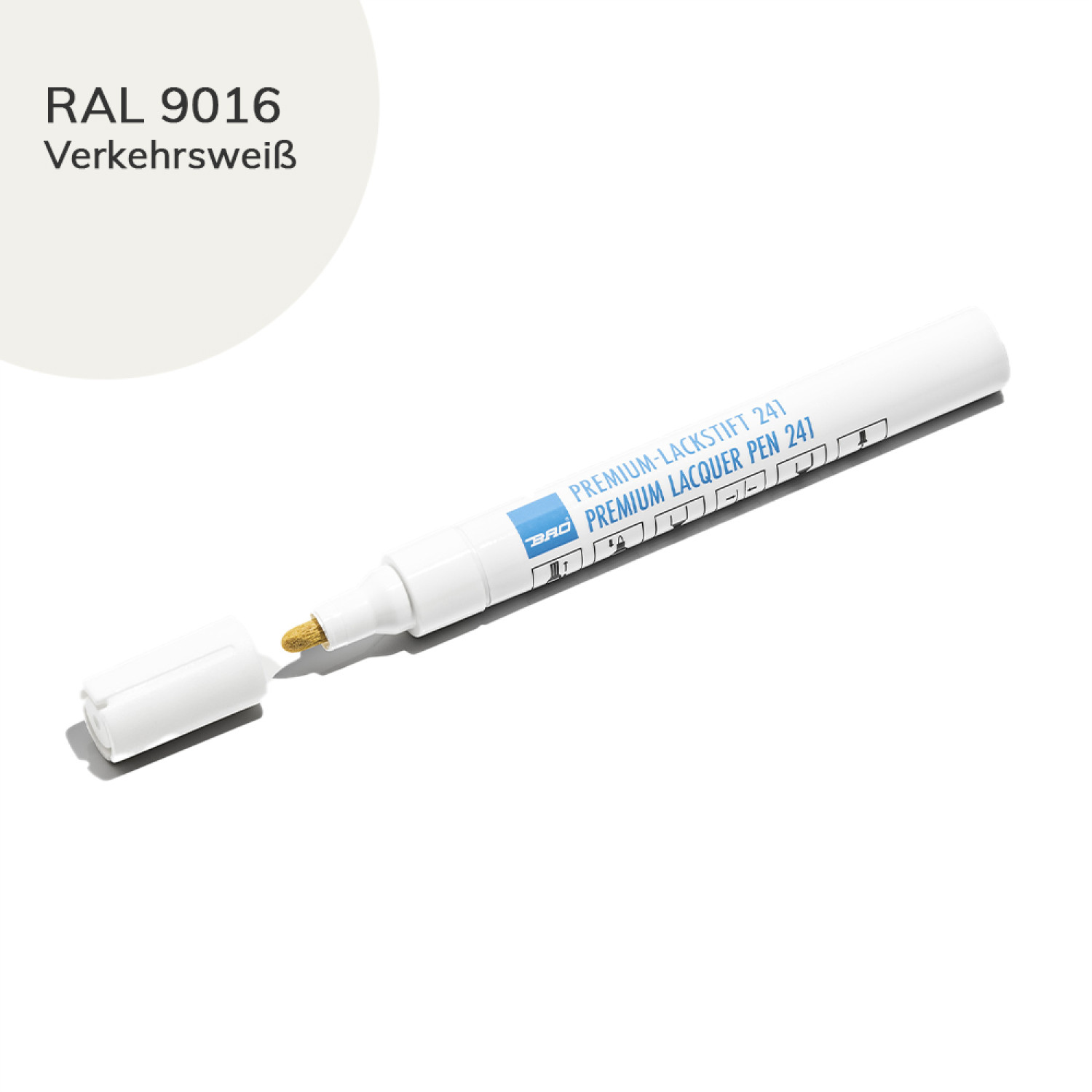 Ansicht von Premium Lack-Retuschierstift 241 Weiß RAL 9016 - Bao Chemie