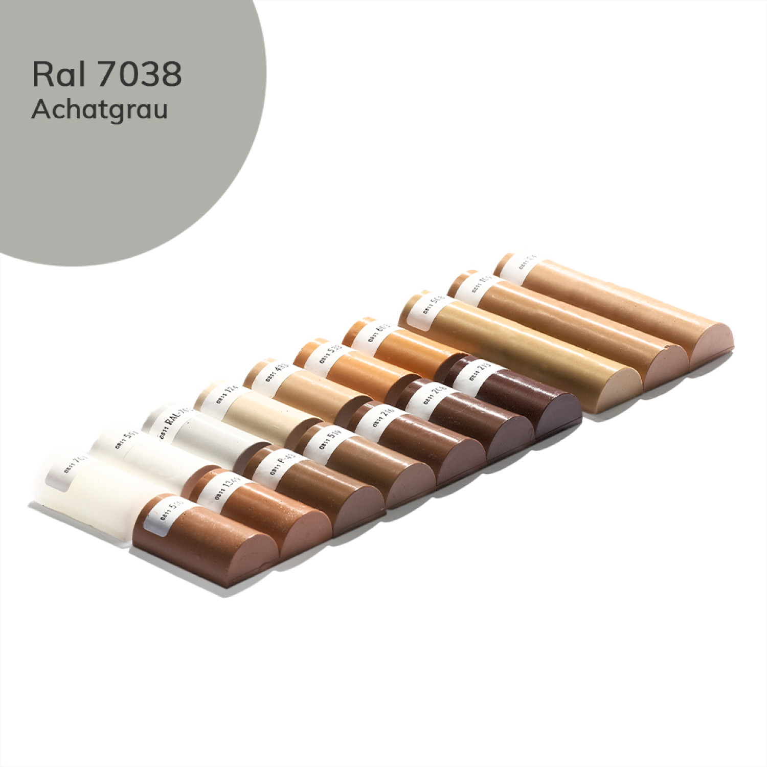 Weichwachs 100 Achatgrau RAL 7038 Halbstange - Bao Chemie